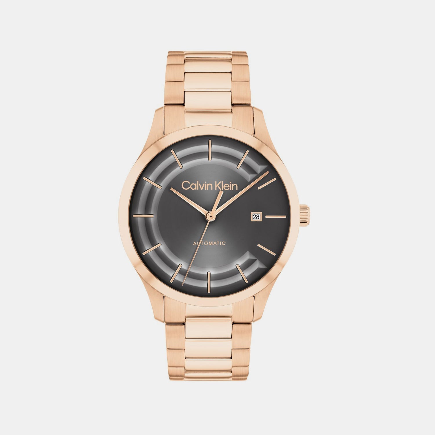 Calvin Klein Ck Iconic Unisex Automatic Grey Dial Analog Stainless Steel Watch 25300025