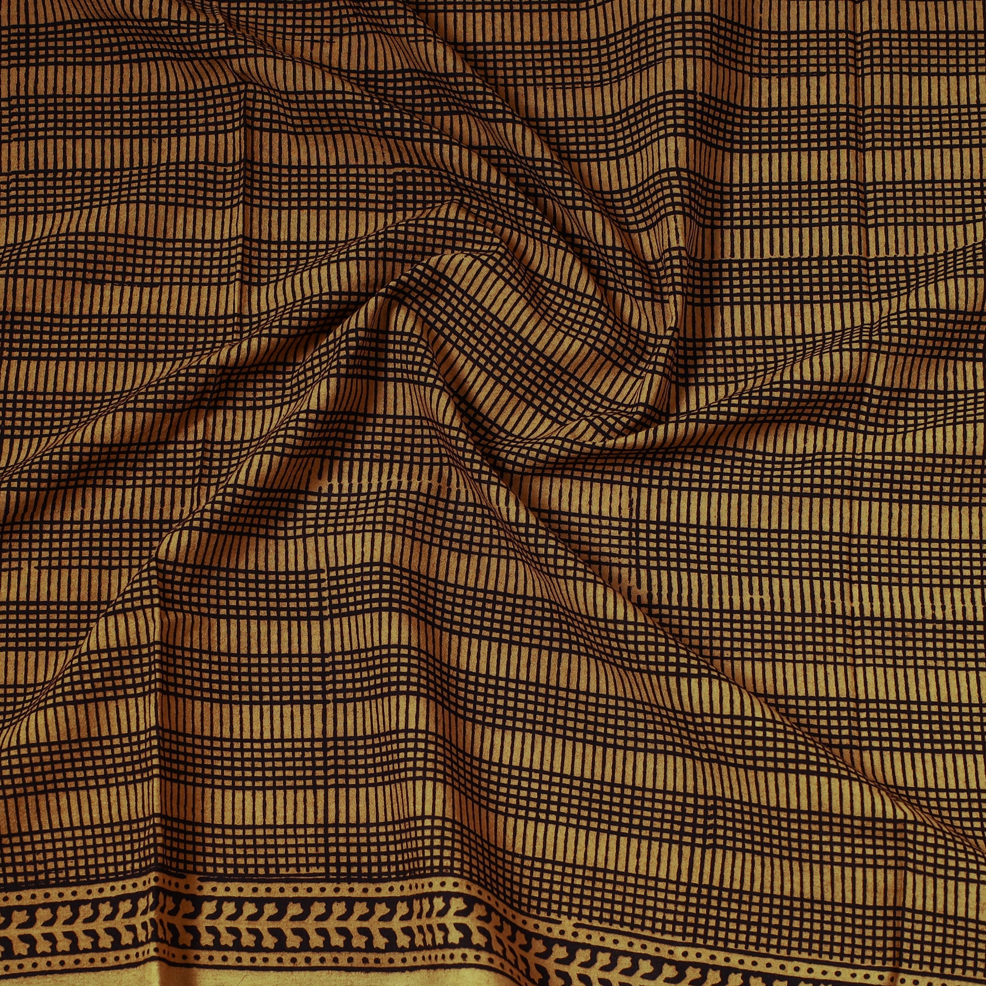 BAGH PRINTS BY UMAR FARUK KHATRI Brown - Bagh Block Printed Cotton Precut Fabric (1 Meter) 42 - view 2