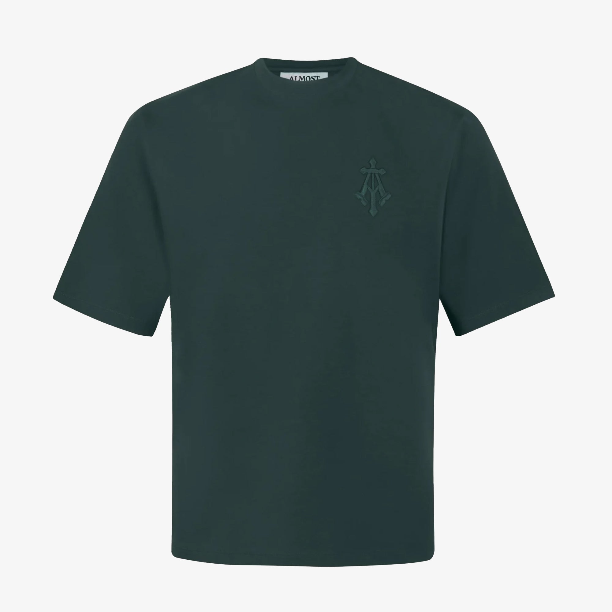 Almost Gods | Alpha Cross Embroidered Tee { Green - view 2