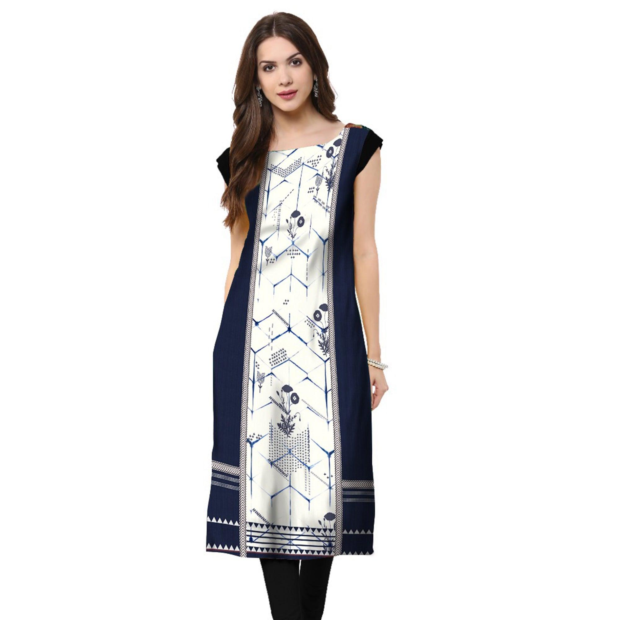 Peachmode Seller Multi Color Casual Wear Digital Printed Crepe Kurti