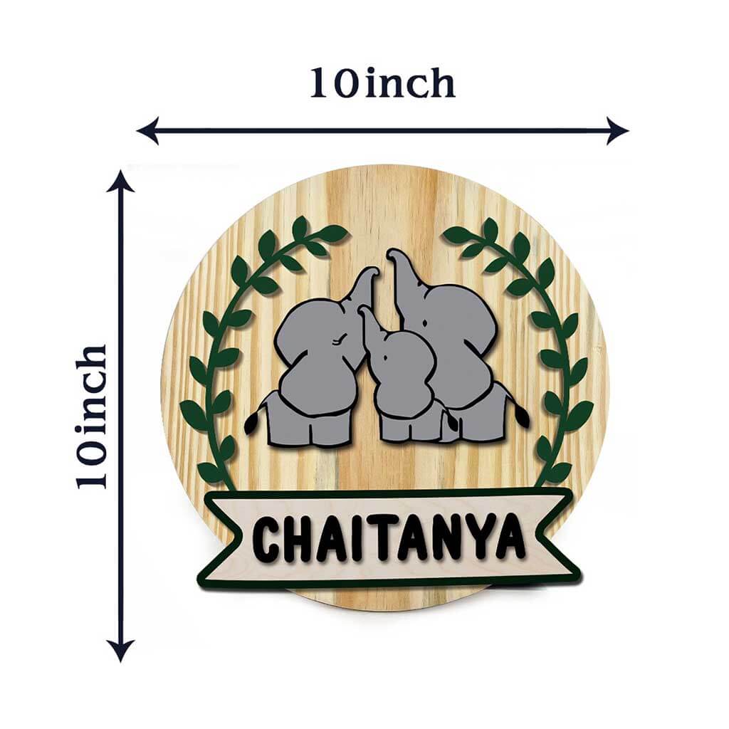 Chitra Chaya Personalized Wooden Elly Wall Lamp - view 7