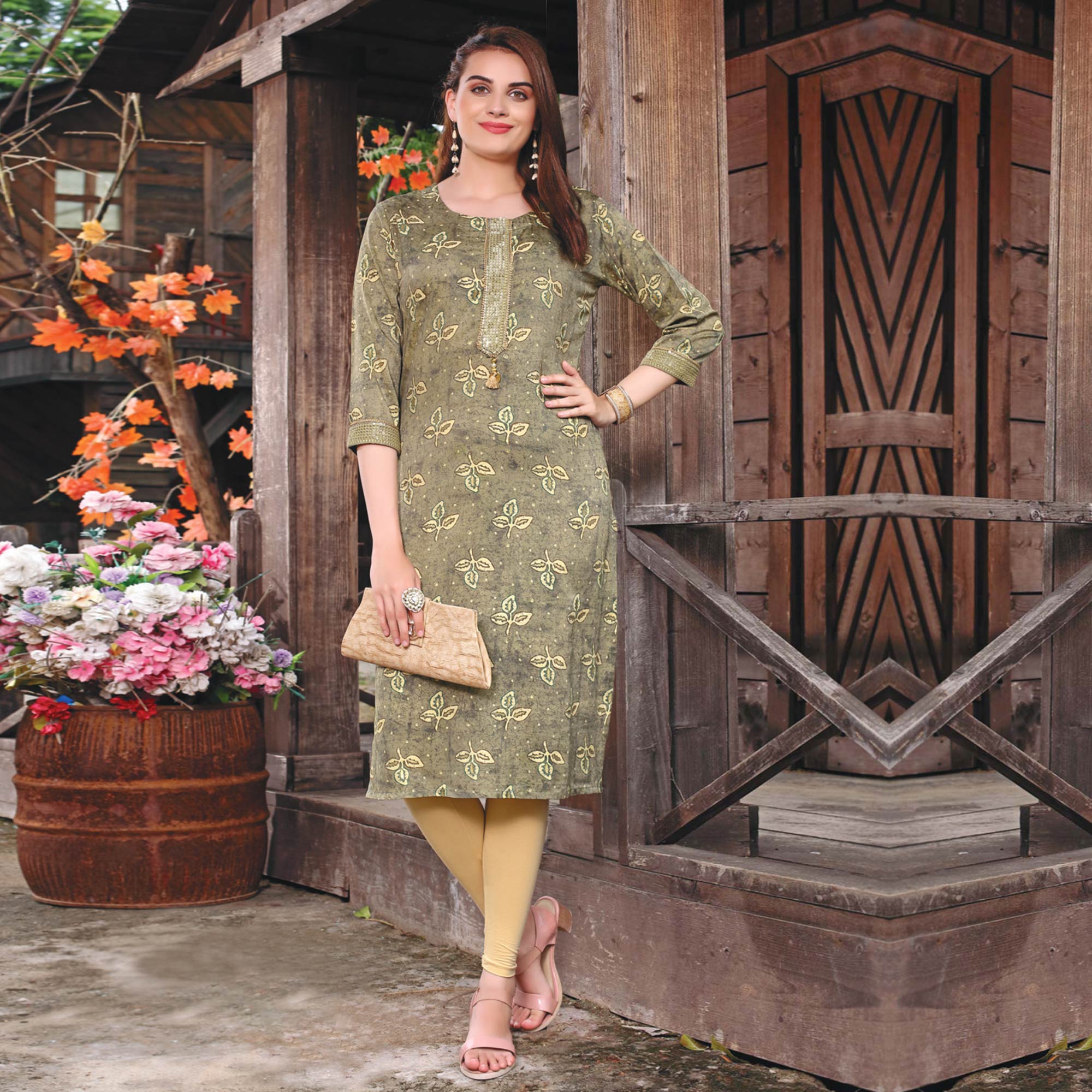 BlackTree grey-printed-muslin-kurti – Women's - view 2