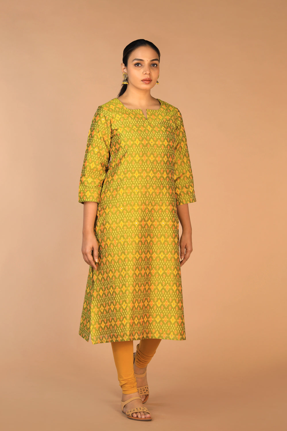 Kalanjali Ethnics Handwoven Pochampally Silk Ikat Kurti