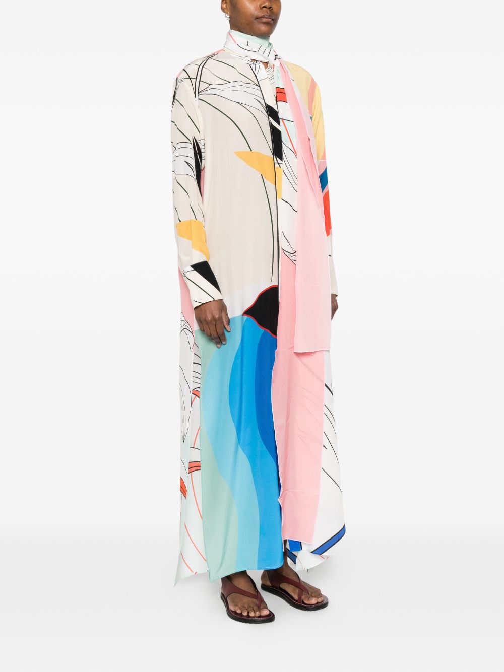 F.R.S . Printed silk dress – Silk 100% - view 3
