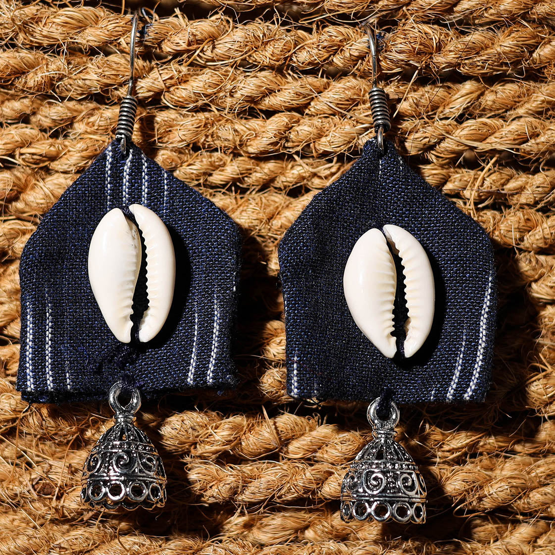 JALPARI Anika Handcrafted GS & Shell Work Fabart Earrings - view 2