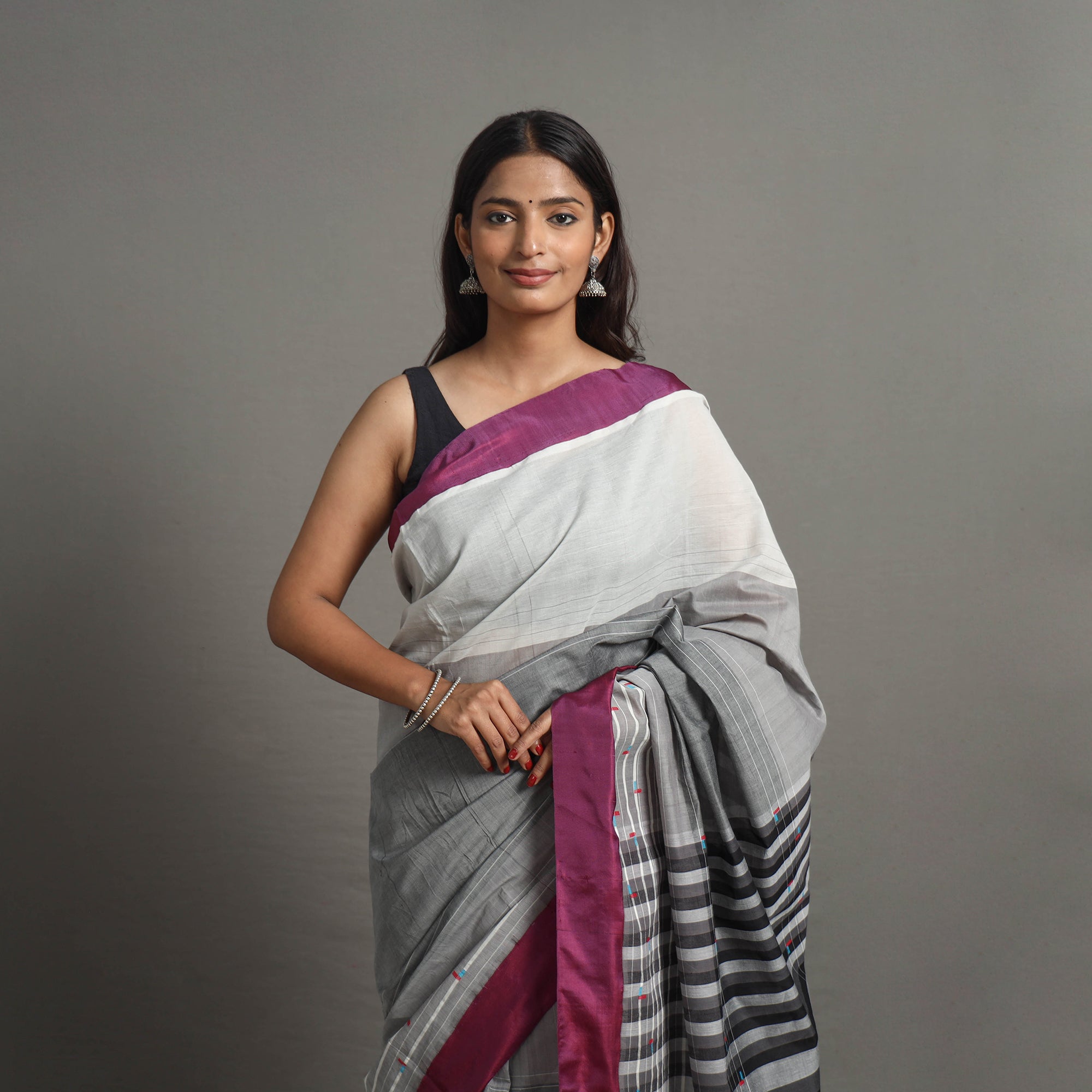 CHITRIKA Kuppadam Silk Border Cotton Handloom Saree 88 - view 3