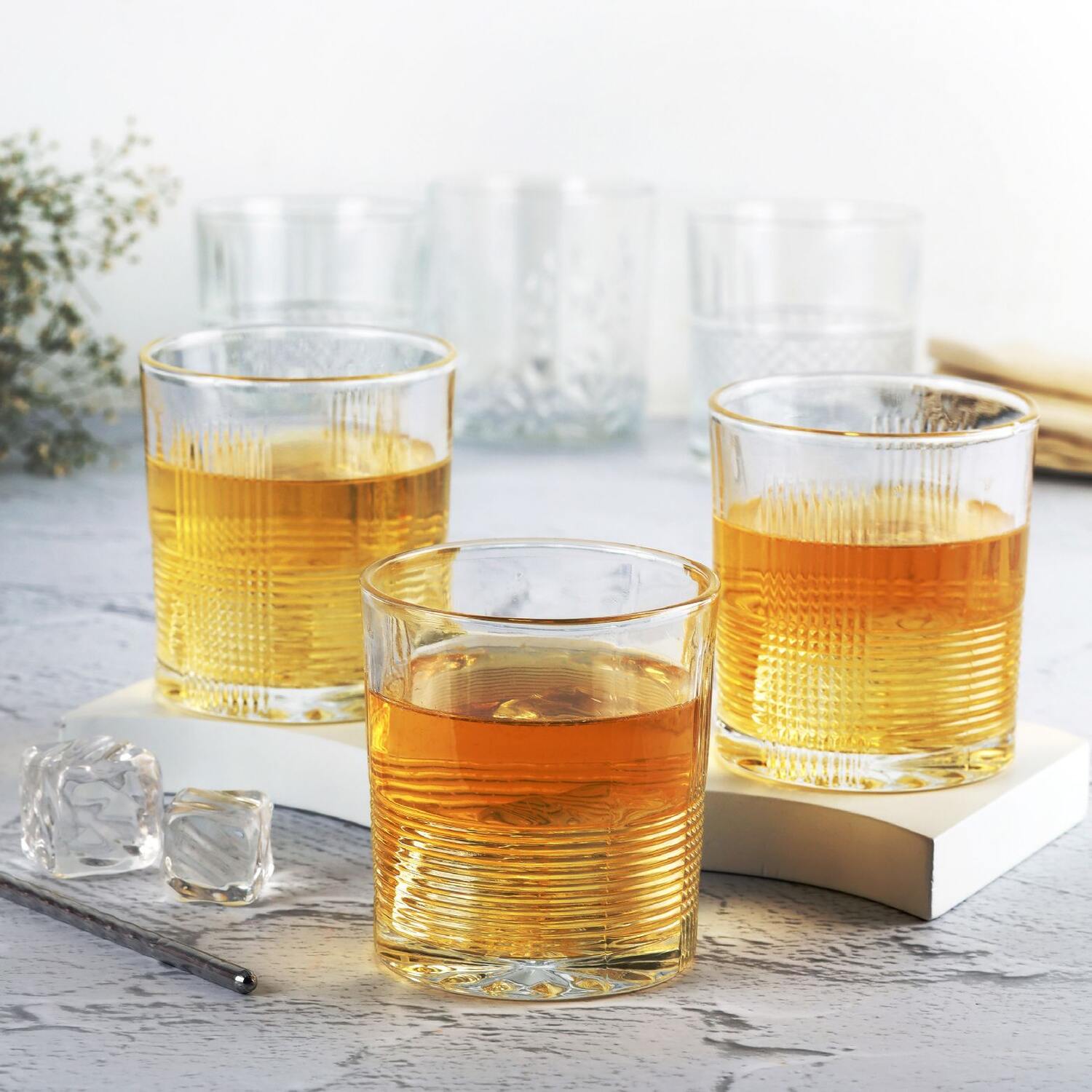 Cello Enigma Glass Tumblers, Set of 6 – Clear
