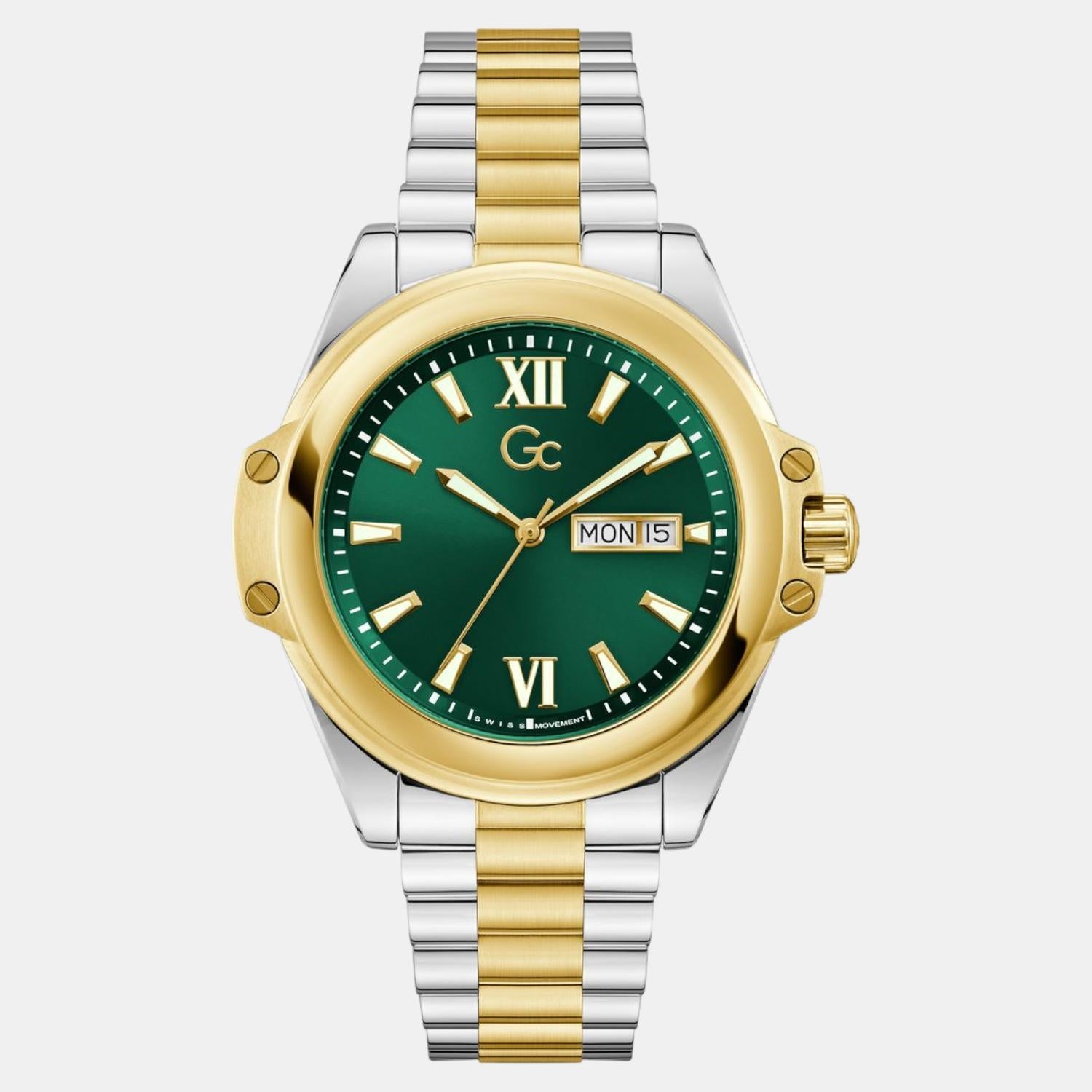 GC Bolt Men Quartz Green Dial Analog Stainless Steel Watch Z60002G9 - view 2
