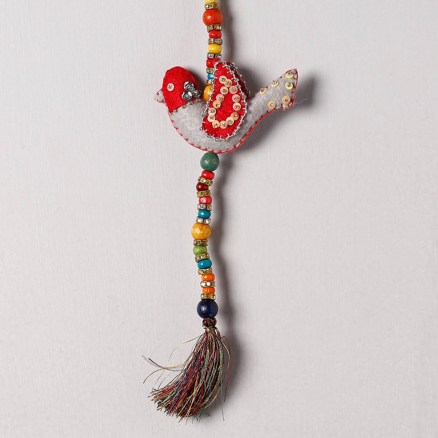 WITH LOVE BY KANIKA Bird - Handmade Felt & Beadwork Wall Hanging - view 2