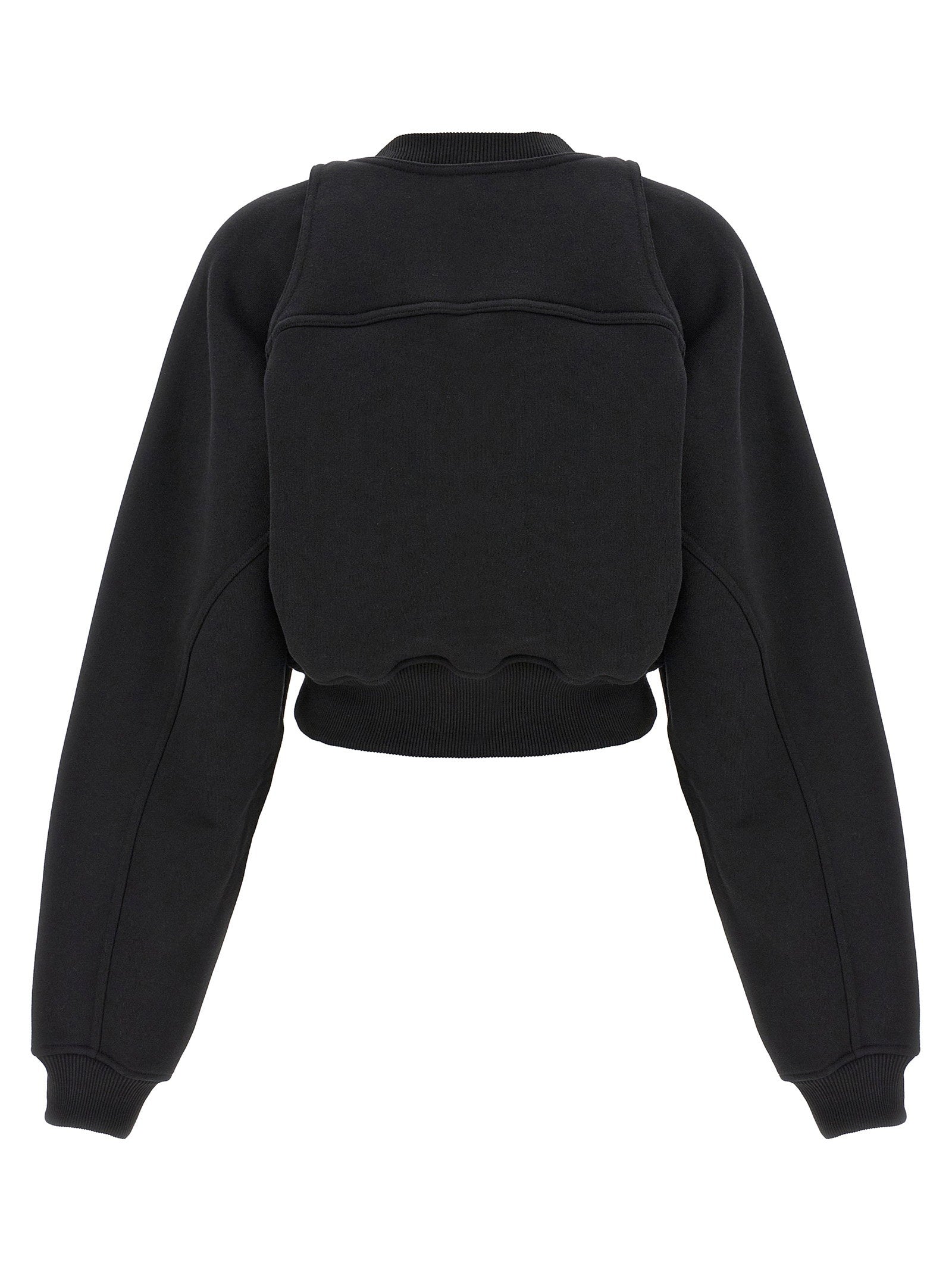 Off White Cropped Sweatshirt – 100% cotton - view 2