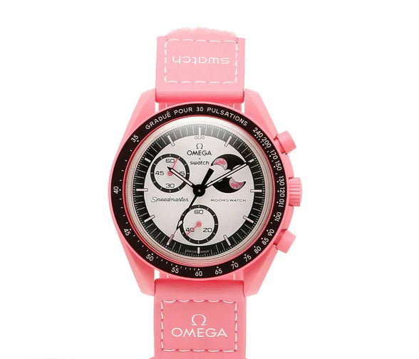 Cop Underdog Swatch x Omega Bioceramic Moonswatch Mission to the Pink Moon