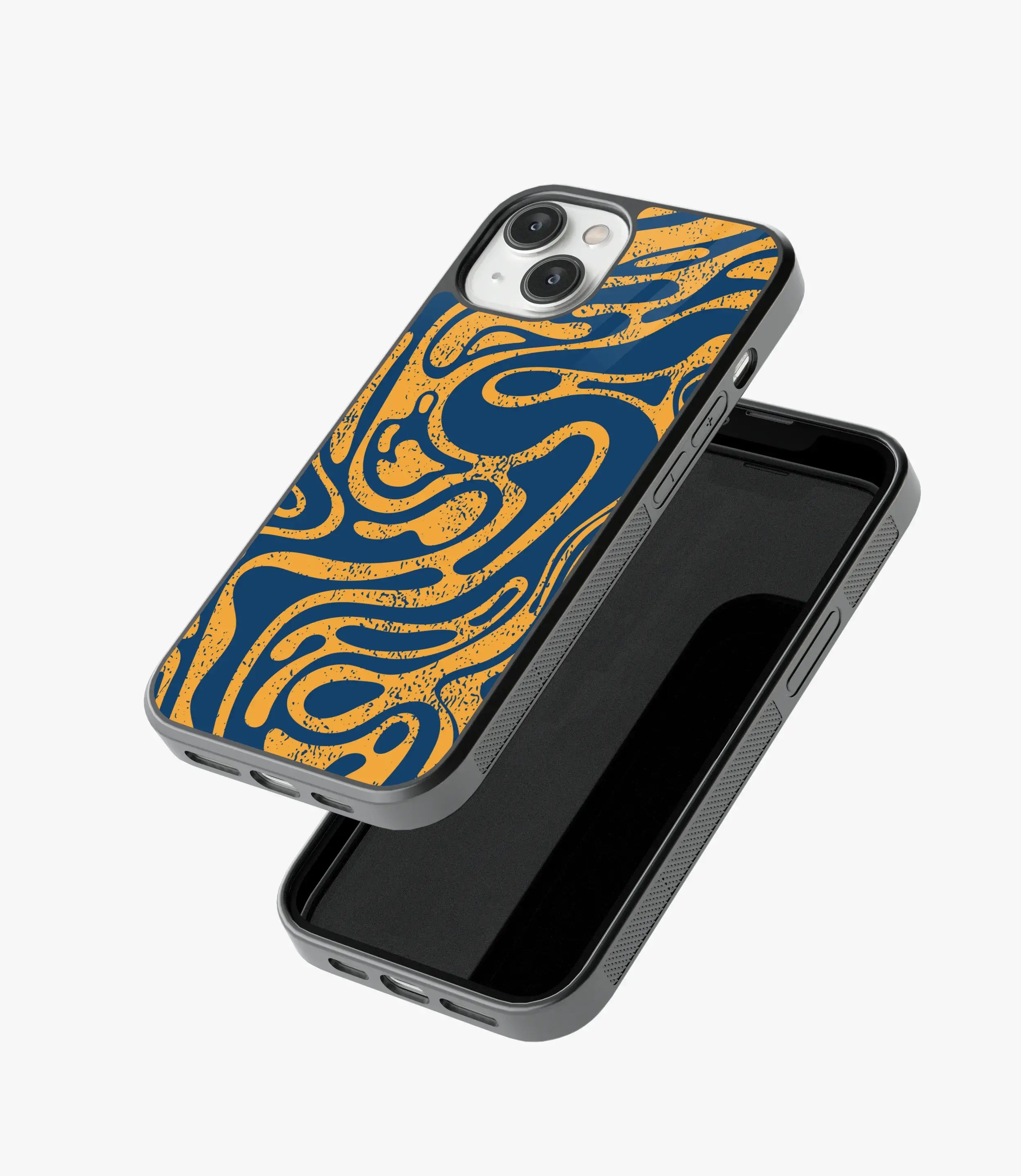 The Case Company Abstract Yellow Fluid Pattern Glass Case - view 3