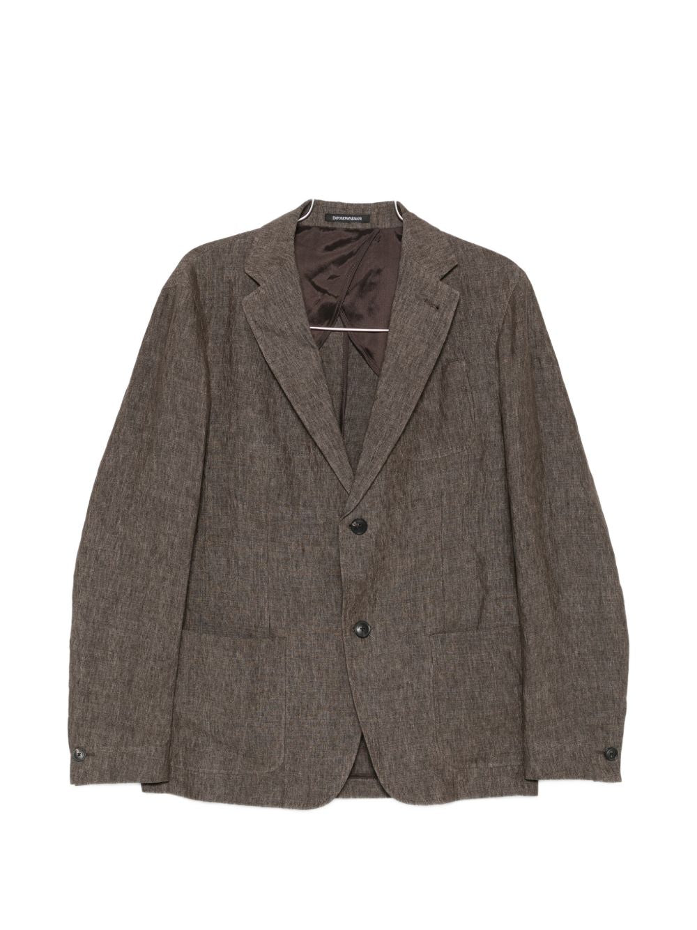 Emporio Armani Linen single-breasted blazer jacket