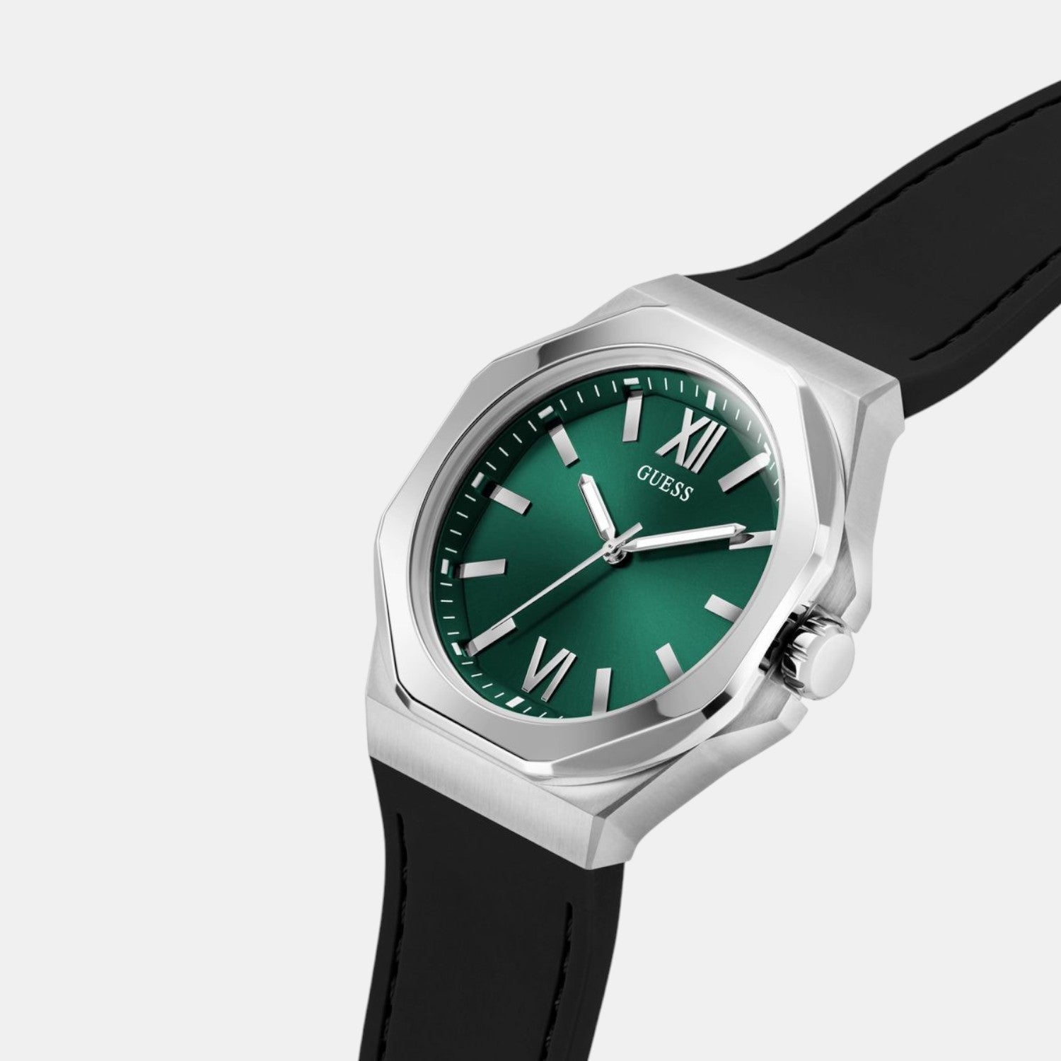Guess Dress Men Quartz Green Dial Analog Silicone Watch GW0850G1 - view 4