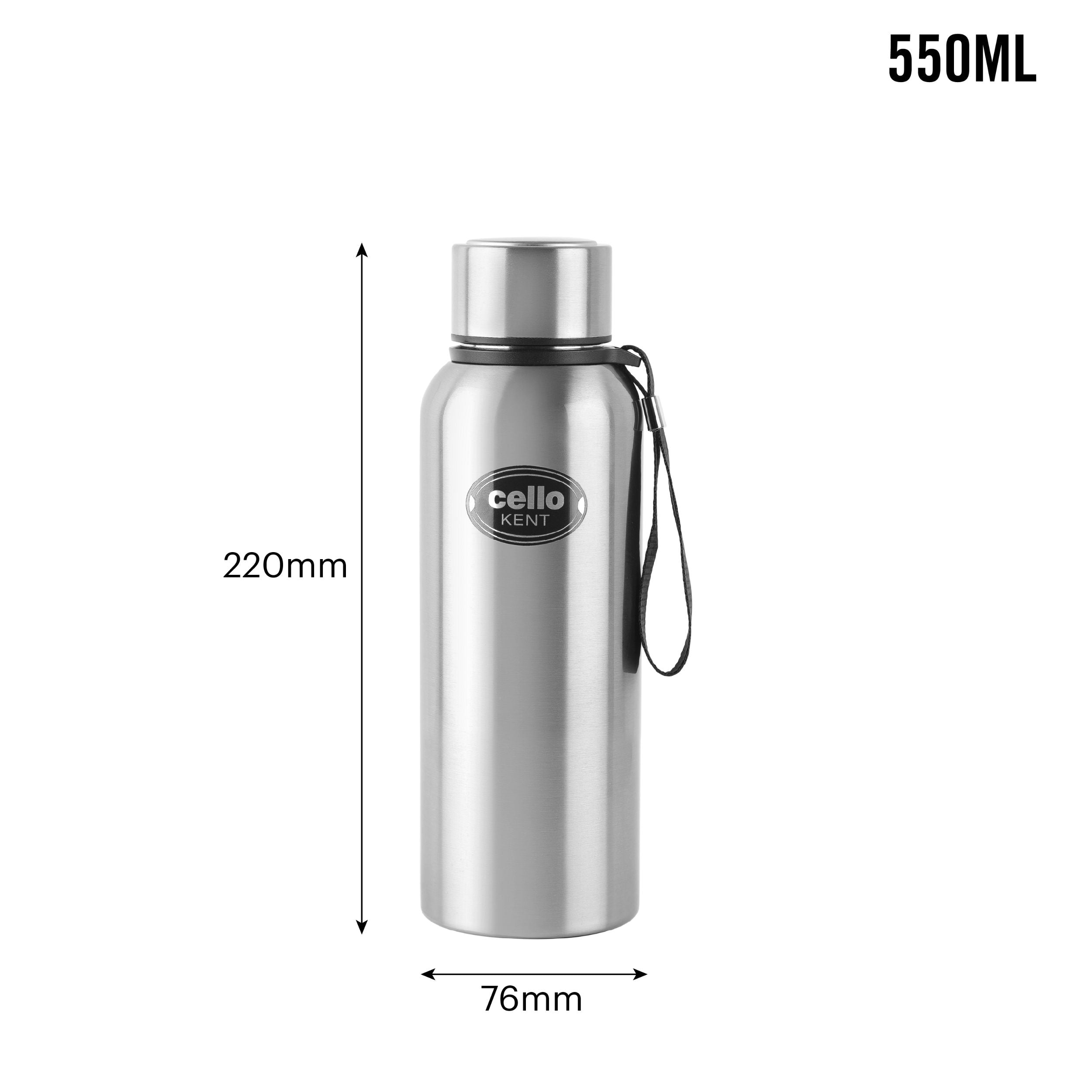 Cello Kent Flask, Vacusteel Water Bottle, 550ml - view 8