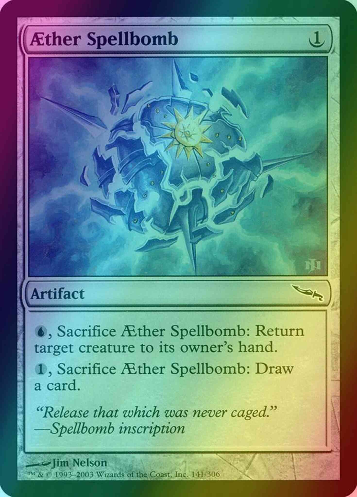 Aether spellbomb 141 – Magic Aether Spellbomb [141] [Mirrodin] [Foil]