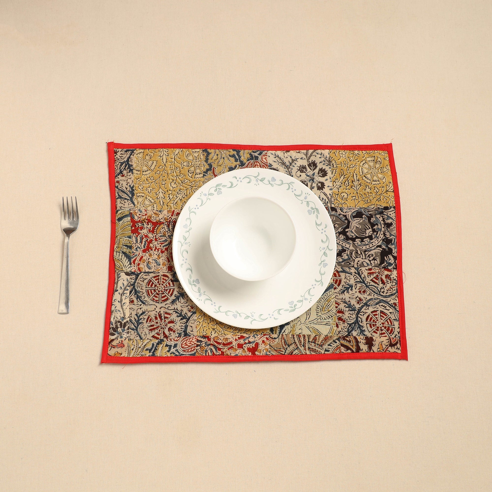NOORI BAZAR Handcrafted Cotton Patchwork Table Mat 14
