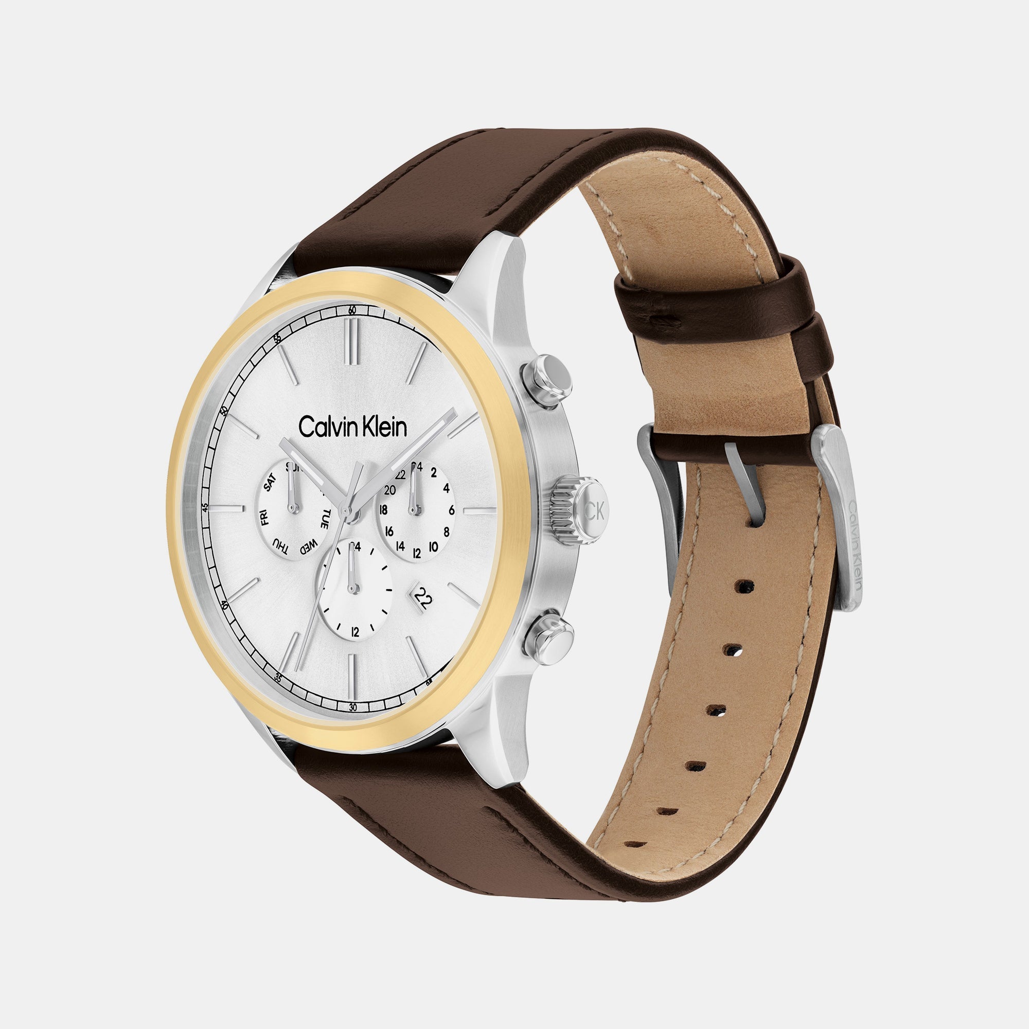Calvin Klein Ck Infinite Men Quartz Silver Dial Chronograph Leather Watch 25200381 - view 2