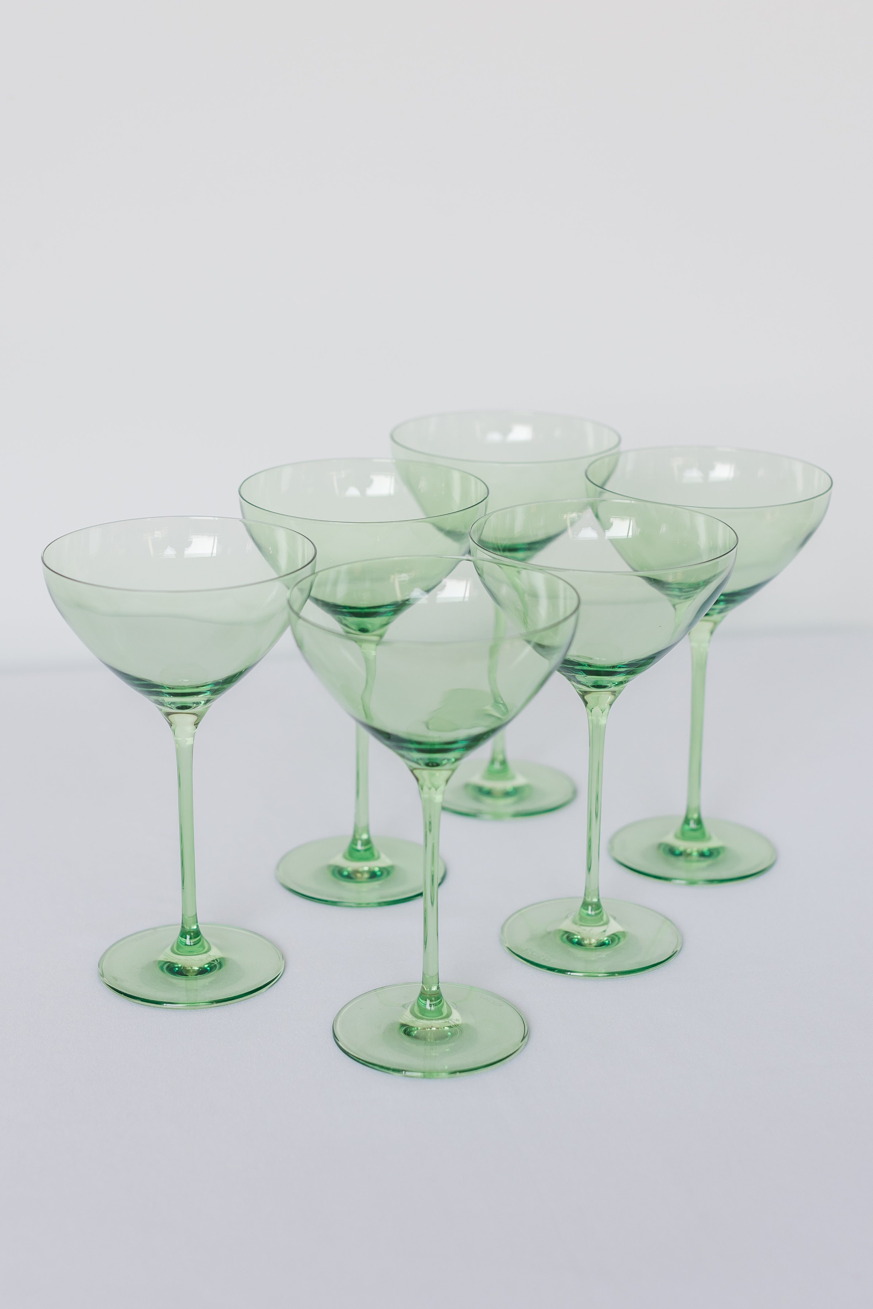 Estelle Colored Glass Estelle Colored Martini Glass - Set of 6 {Mint Green} - view 2
