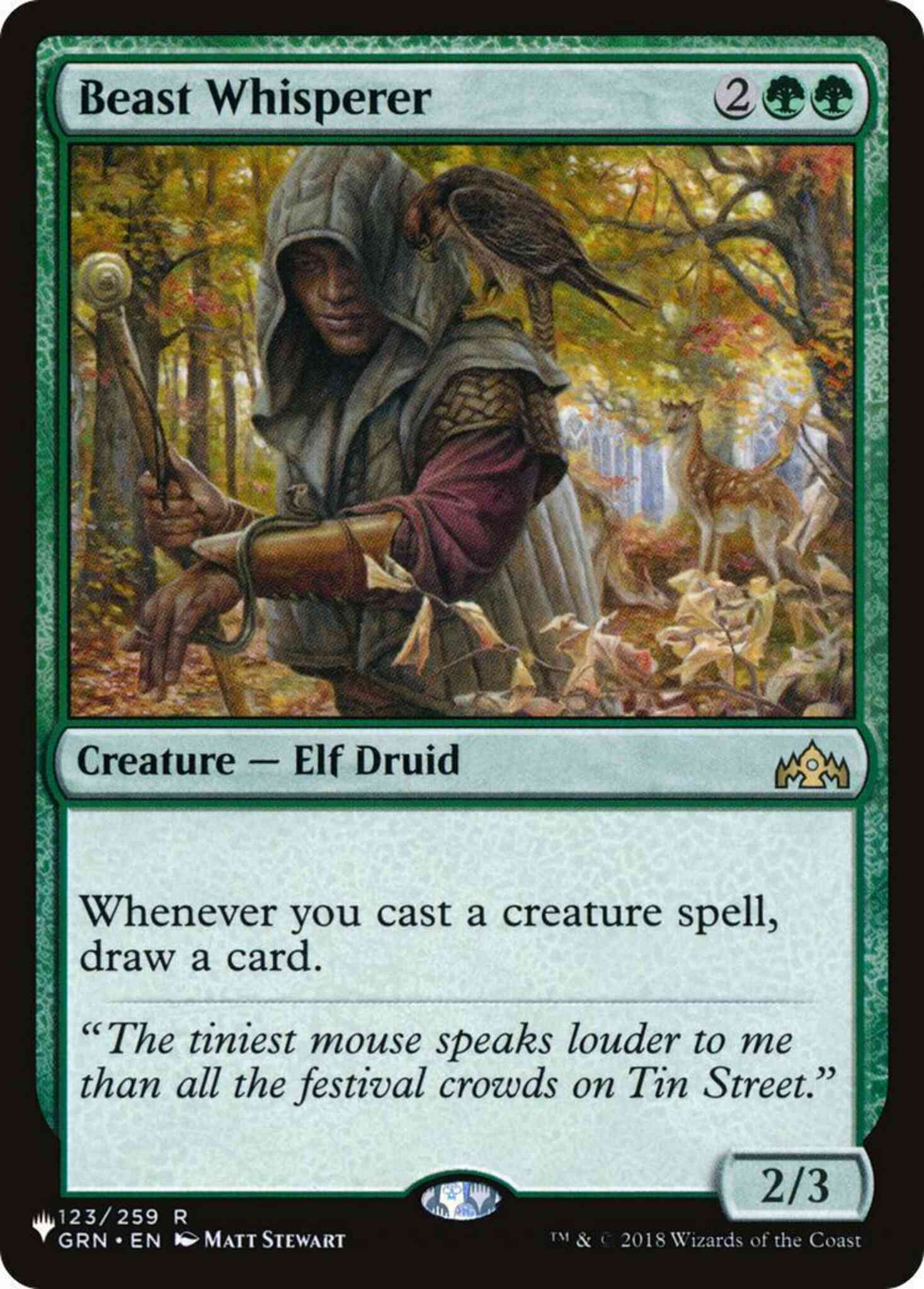 Beast whisperer grn-123 – Magic Beast Whisperer [GRN-123] [The List] [Non-Foil]