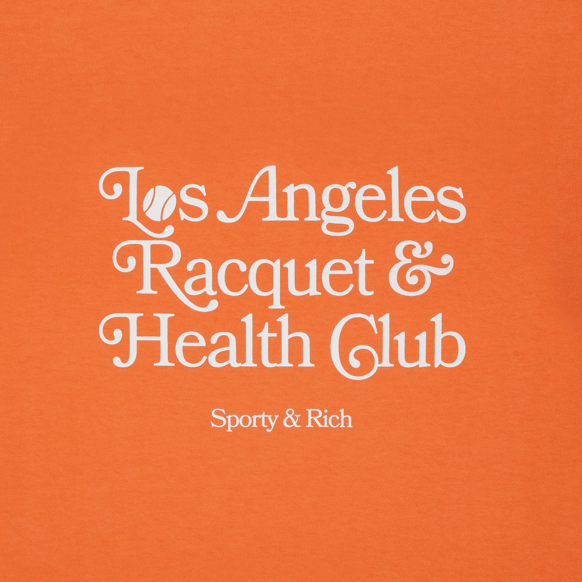 Sporty&Rich LA Racquet Club T-Shirt - Pomodoro/White - view 3