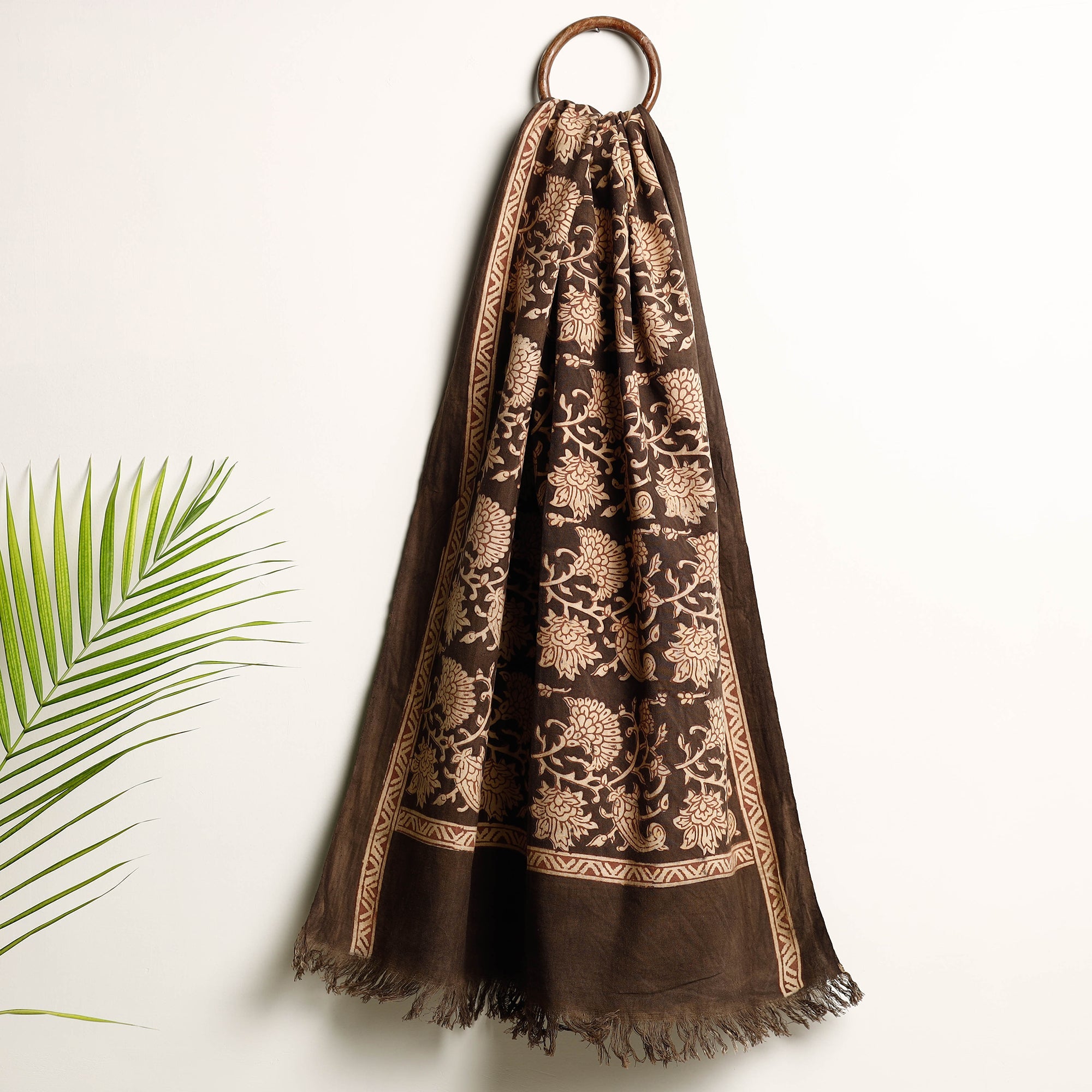 SOUTH KARGHA Brown - Akola Block Printed Pure Handloom Cotton Towel
