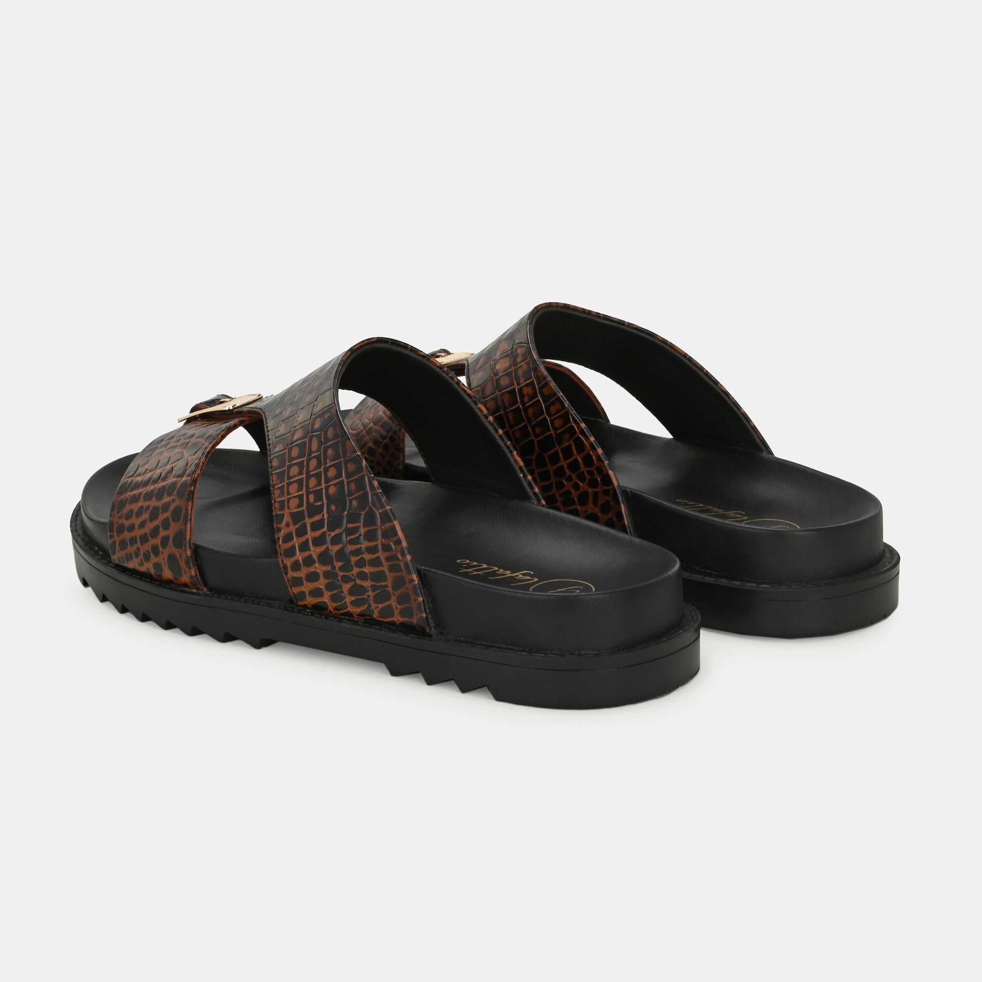Brown Arba Slippers by Lafattio - view 5