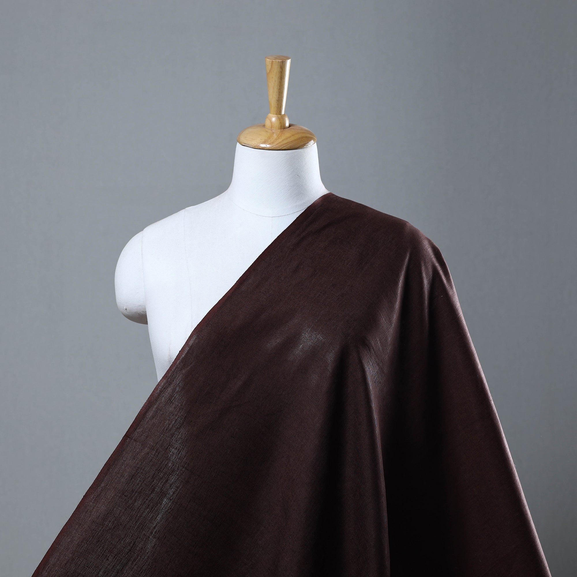 ITOKRI CRAFTS INITIATIVE Brown - Handloom Pure Linen Bhagalpuri Fabric 05