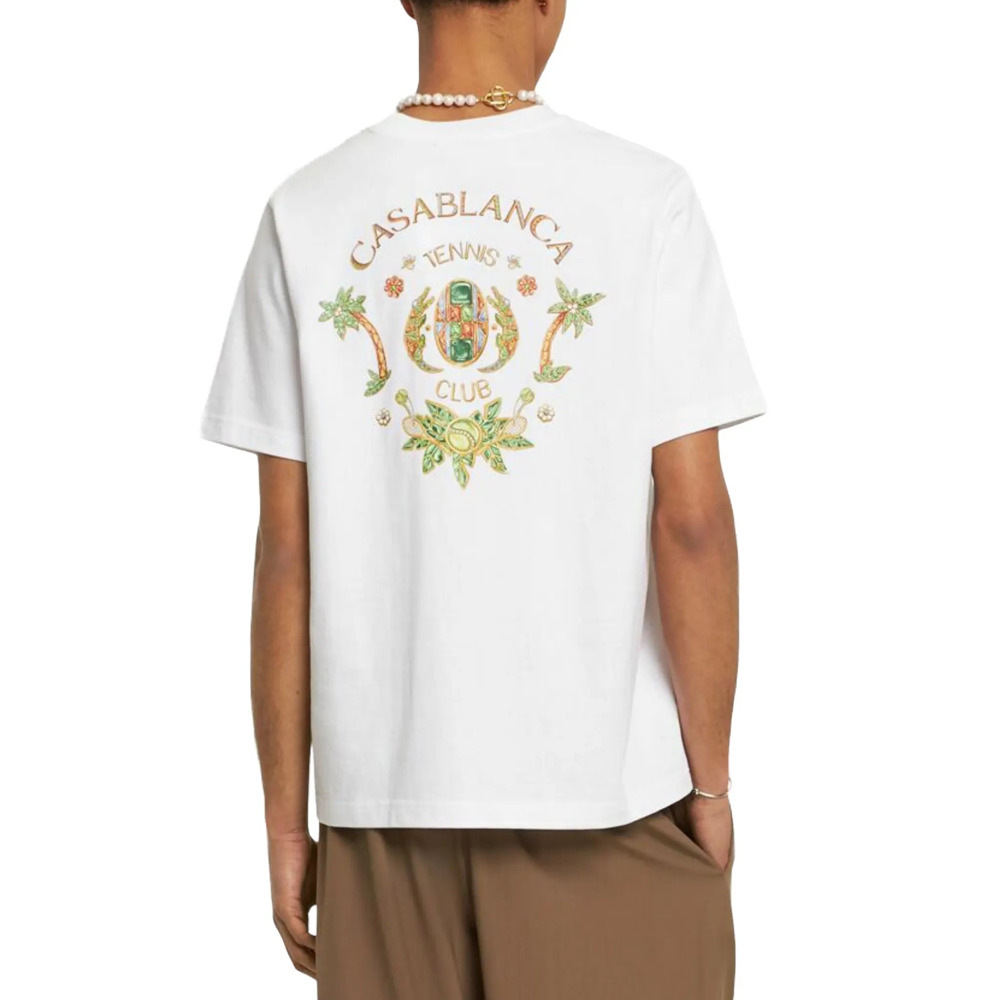 Casablanca Joyaux D'Afrique Tennis Club White T-Shirt - view 2