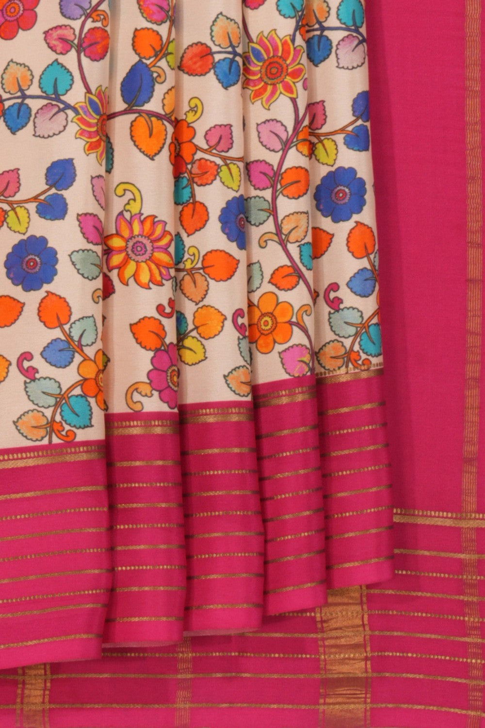 Kalanjali Crepe Silk Floral Printed Saree – Women's
