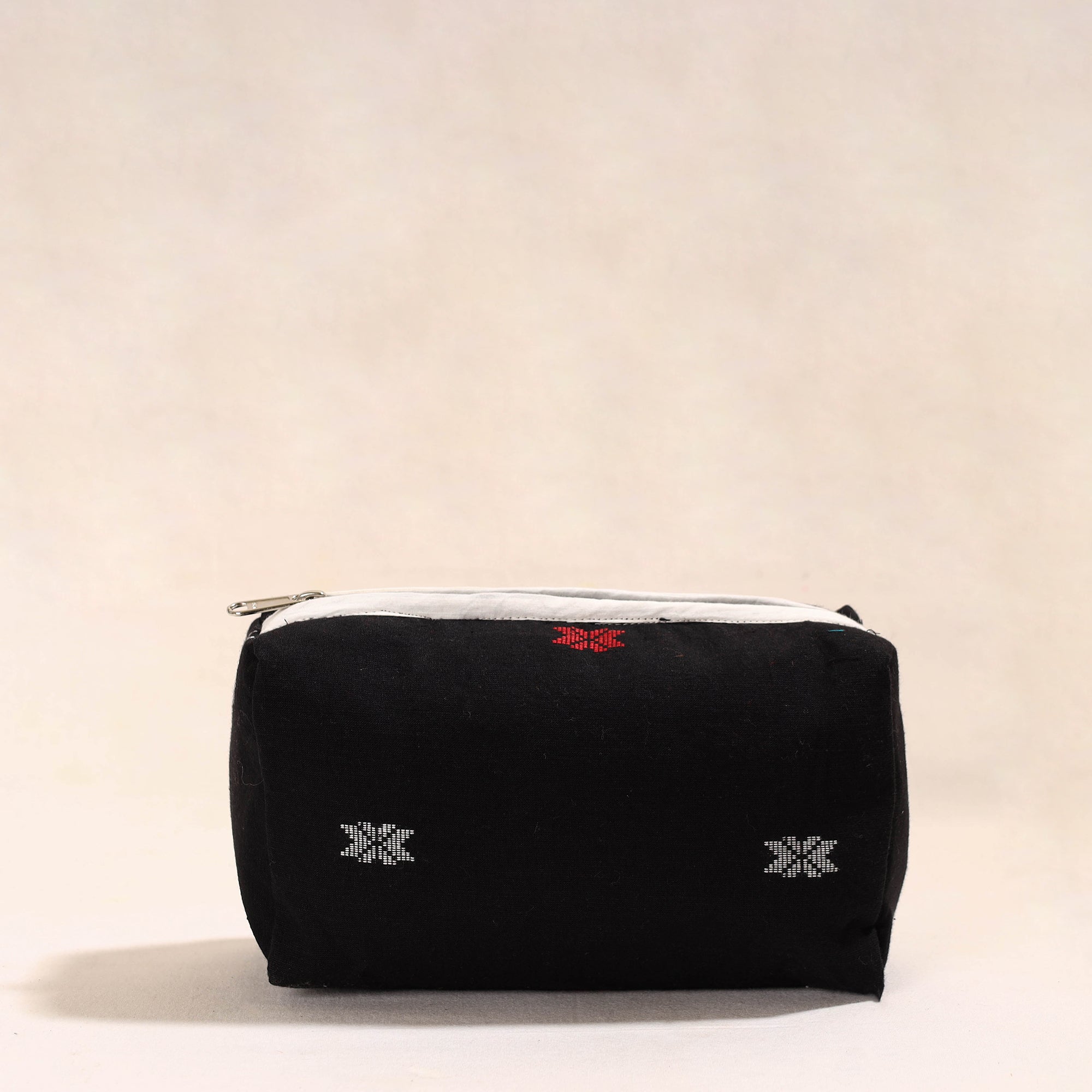 NOORI BAZAR Black - Handmade Cotton Toiletry Pouch 05