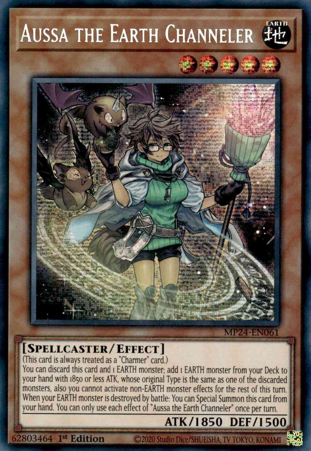 Yu-Gi-Oh! Aussa the Earth Channeler - MP24-EN061 - Prismatic Secret Rare - 1st Edition