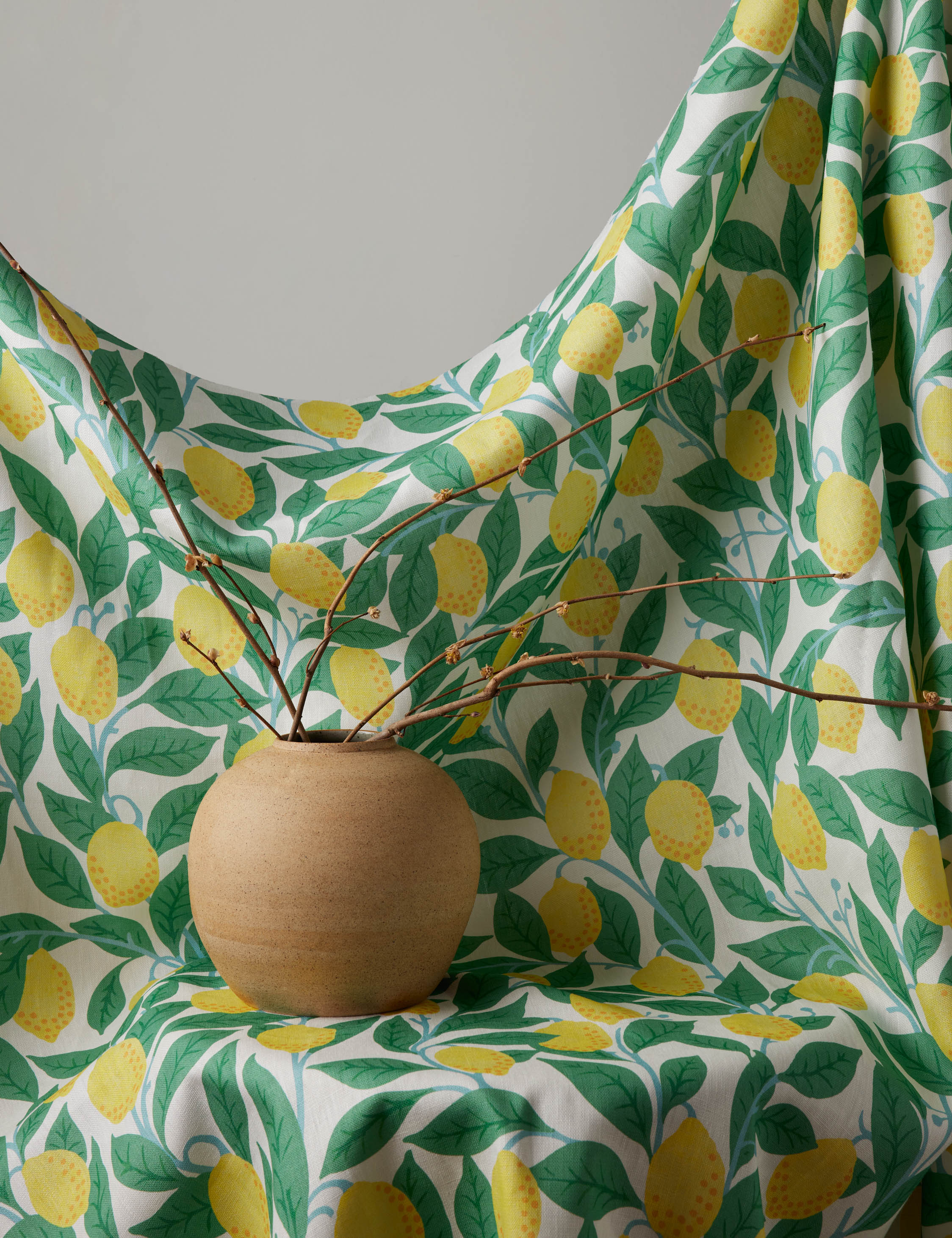 Lulu and Georgia Lemons on Natural on Linen by Nathan Turner