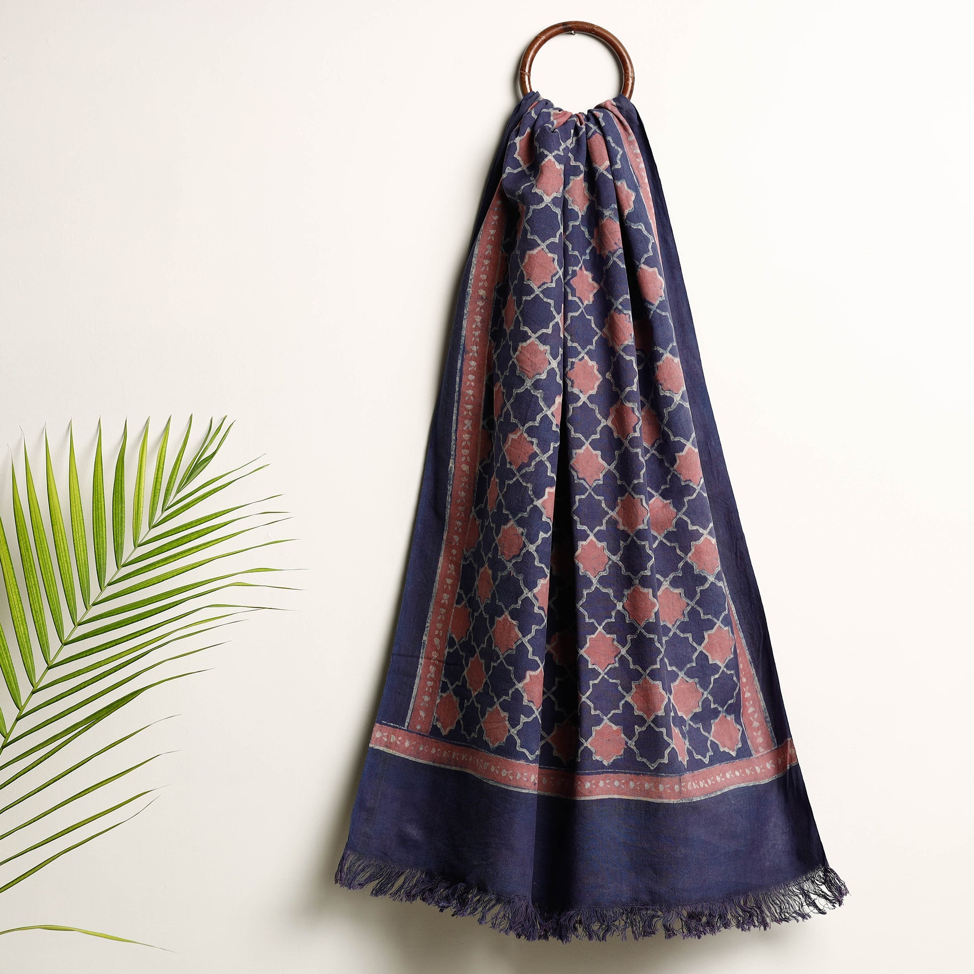 SOUTH KARGHA Blue - Akola Block Printed Pure Handloom Cotton Towel