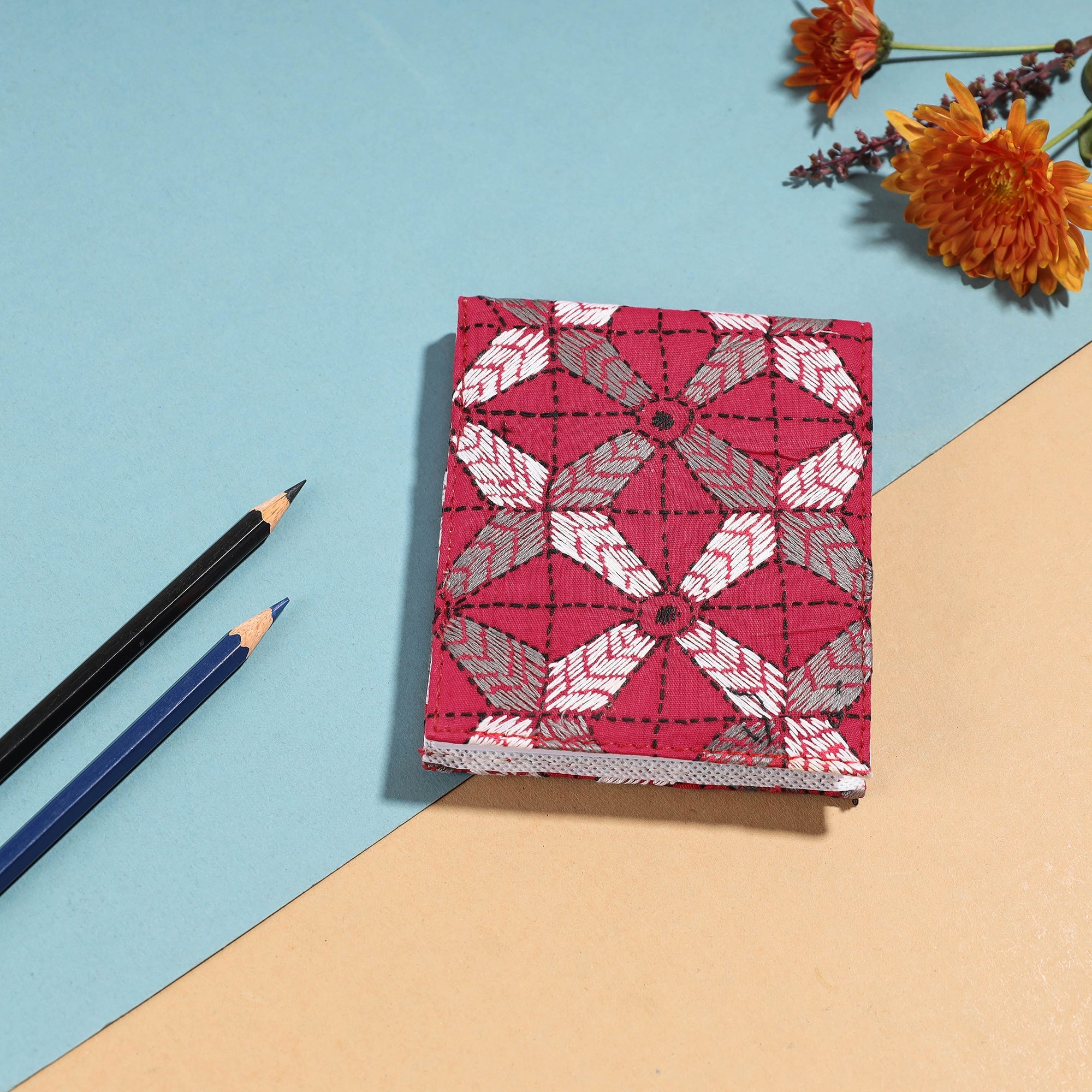 ASALKAAR Bengal Kantha Work Handcrafted Notepad (5 x 4 in)