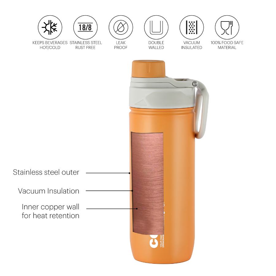 Cello Pop Hot & Cold Stainless Steel Kids Water Bottle, 600ml - view 27