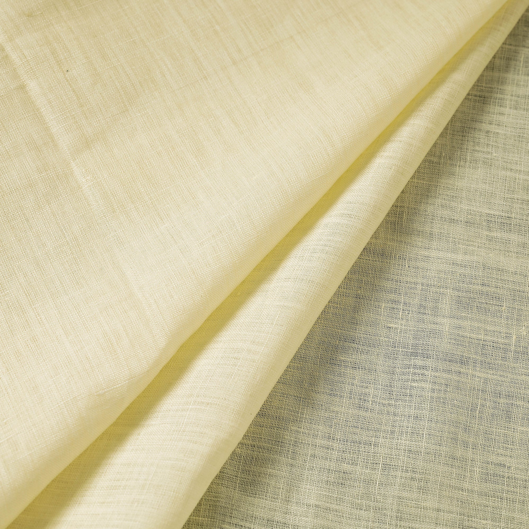 ITOKRI CRAFTS INITIATIVE Beige Bhagalpuri Handloom Pure Linen Fabric - view 2
