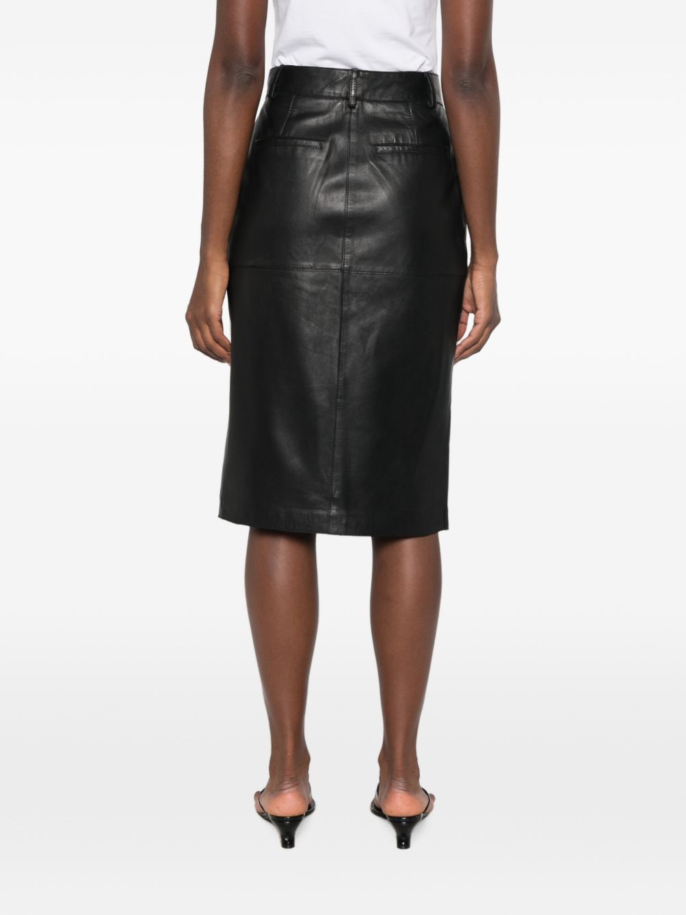 Parosh Skirt – 100% Lamb Leather - view 3