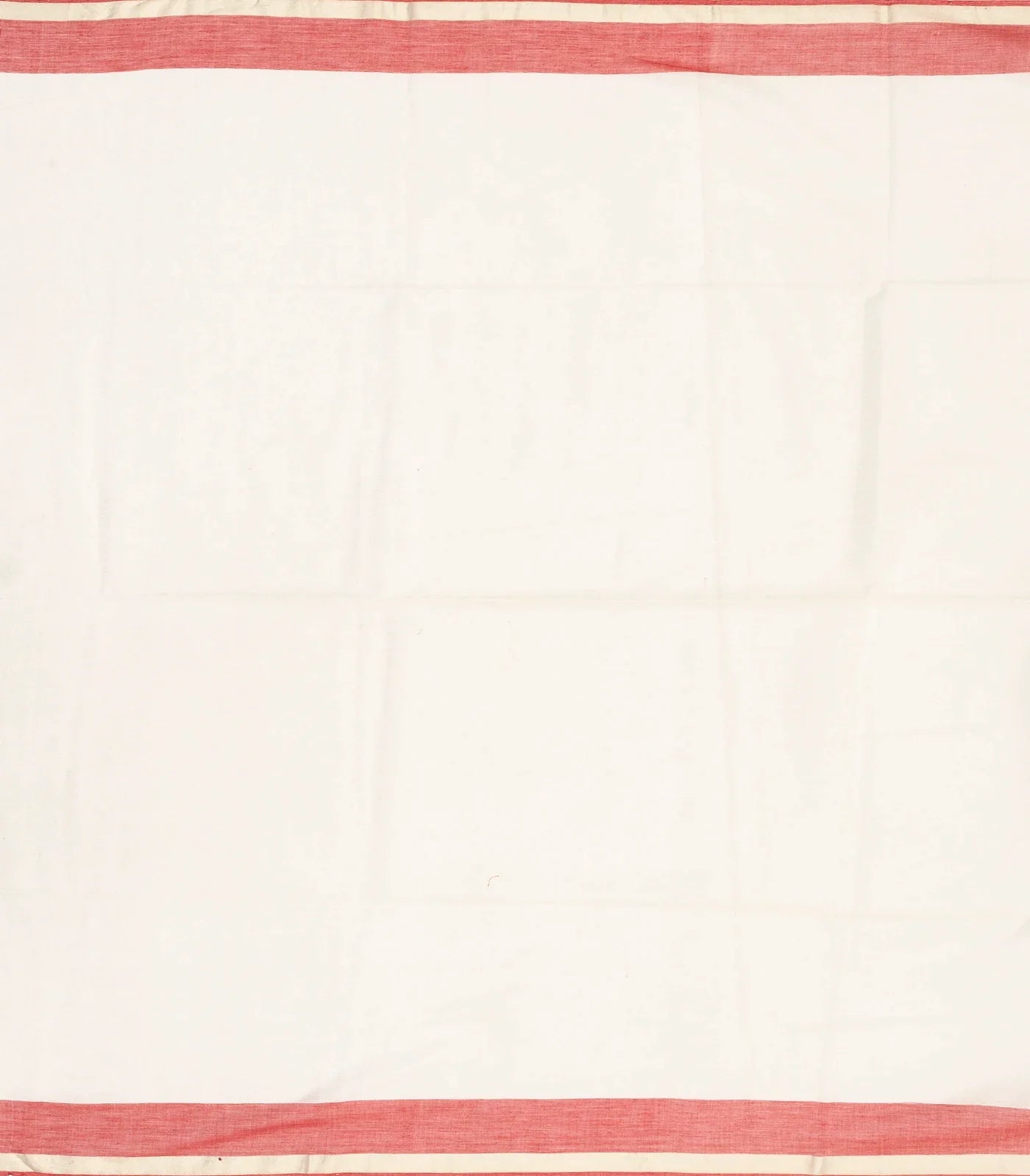 RmKV White Handloom Bengal Cotton Saree With Stripes & Buttas - view 4