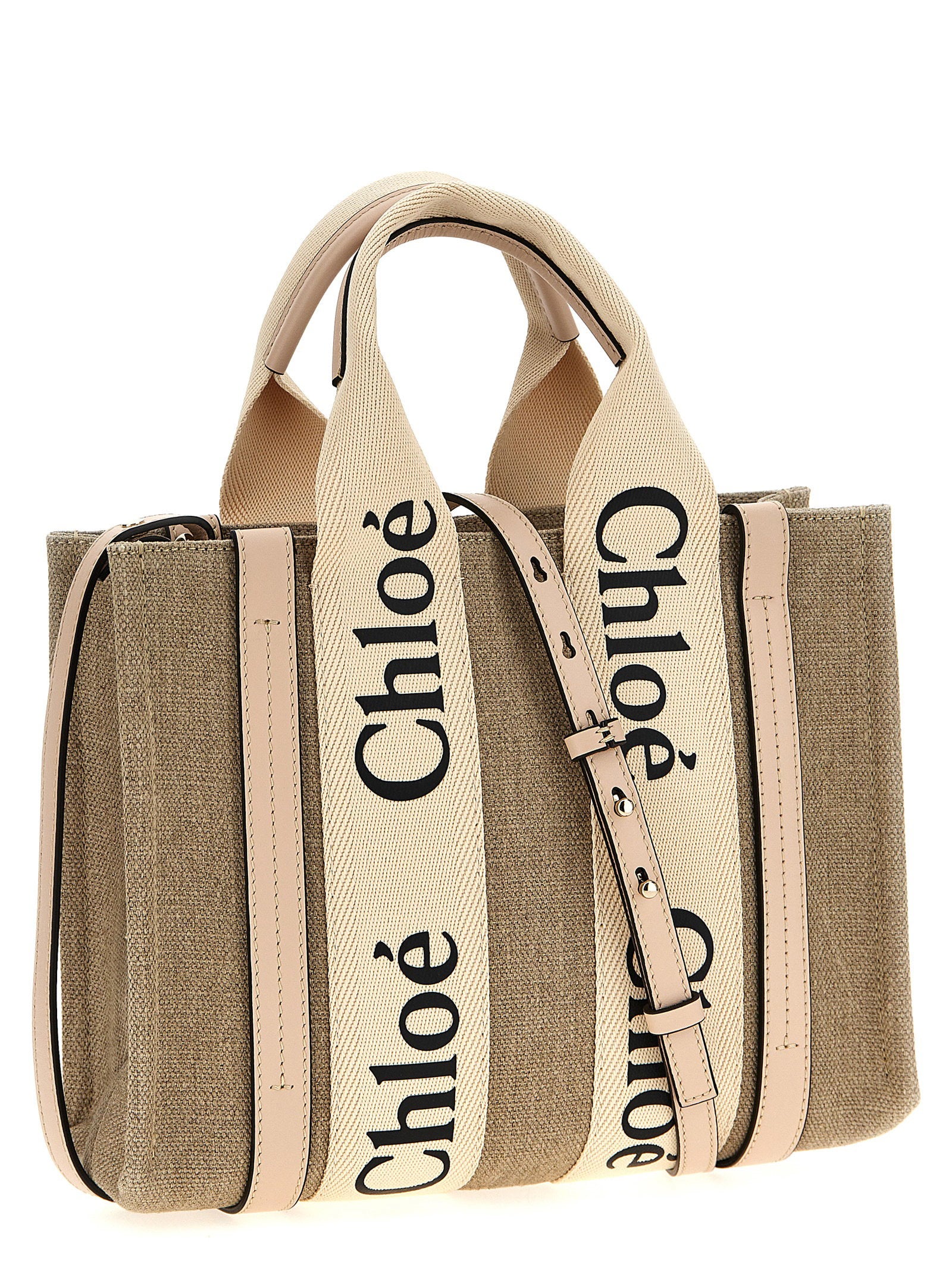 Chloé Woody Small Handbag – 100% linen - view 2