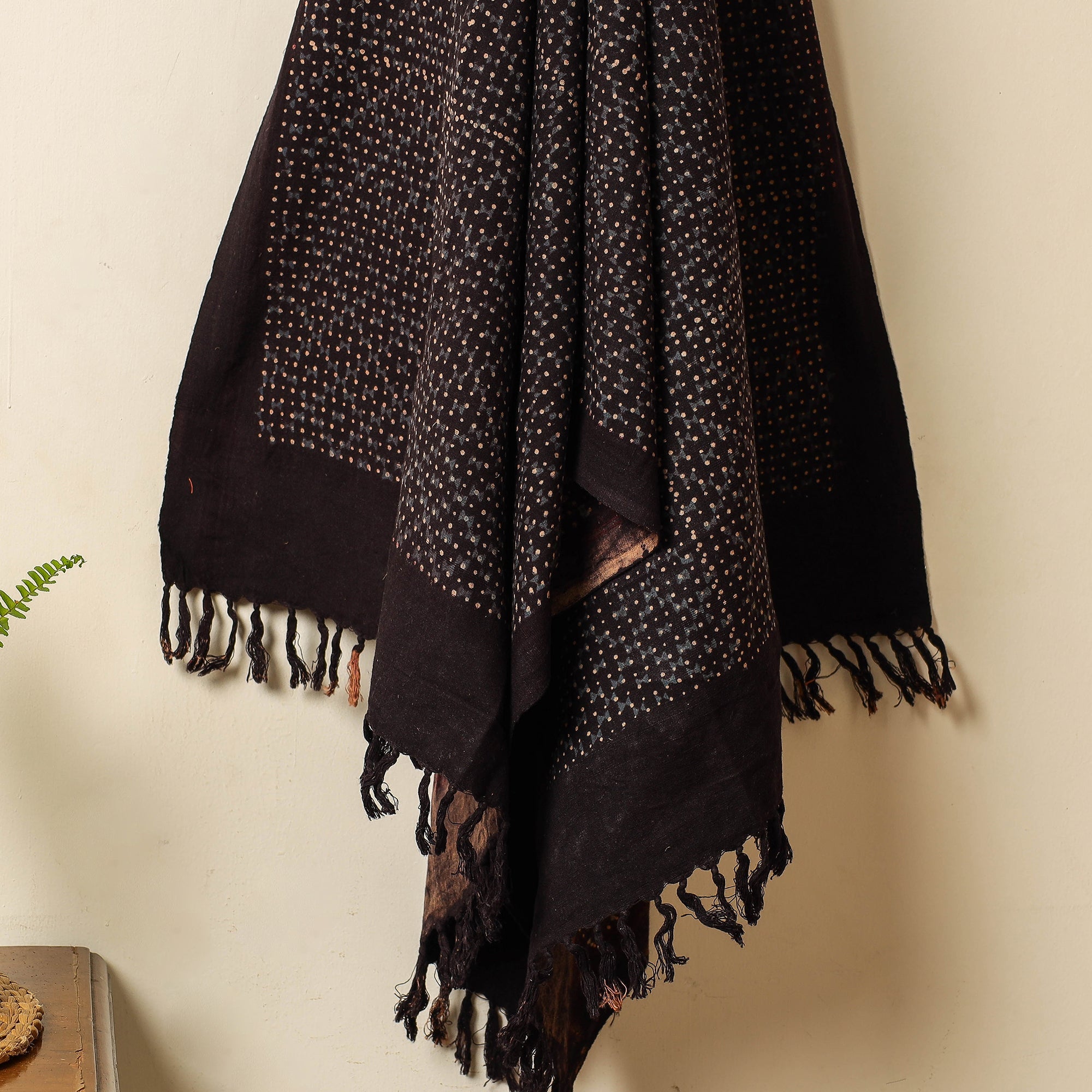 KACHCHH JI CHHAAP Black - Block Print Cotton Ajrakh Handloom Towel - view 2