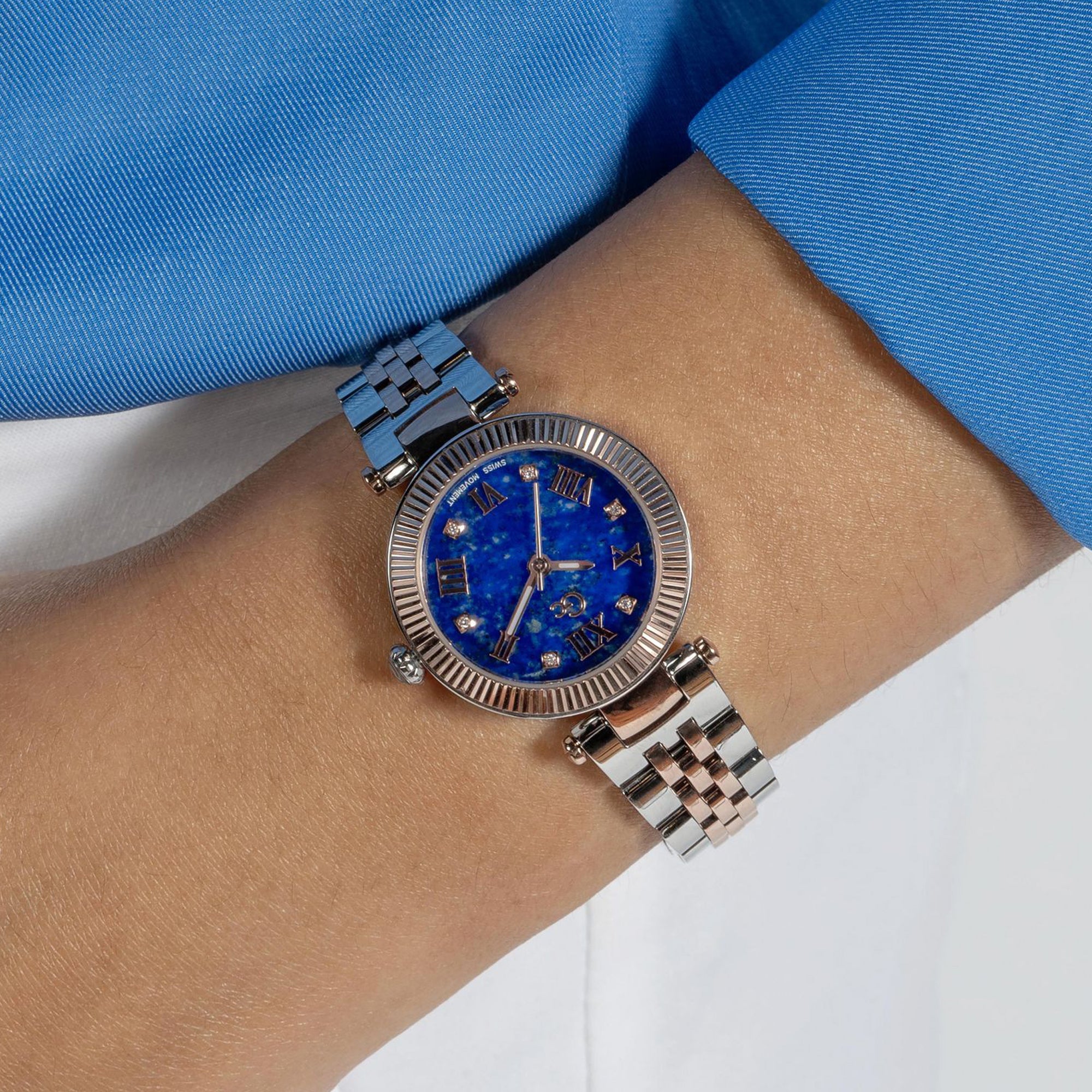 GC Flair Small Women Quartz Blue Dial Analog Stainless Steel Watch Z02004L7MF - view 8