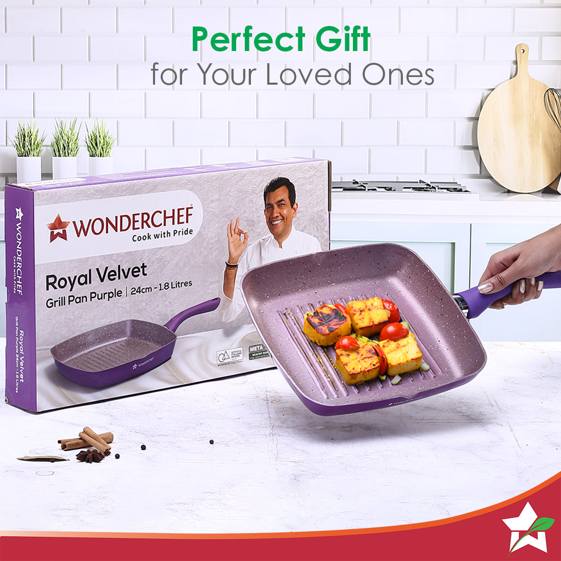 Wonderchef Renewed Royal Velvet 24cm Grill Pan - view 7