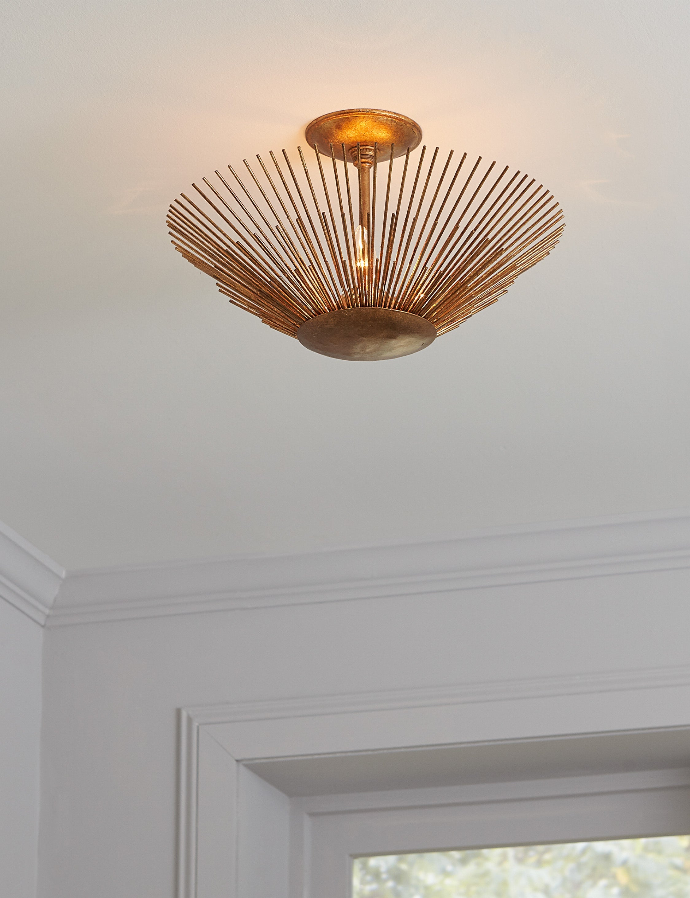 Lulu and Georgia Maire Semi-Flush Mount – Antique Brass - view 2