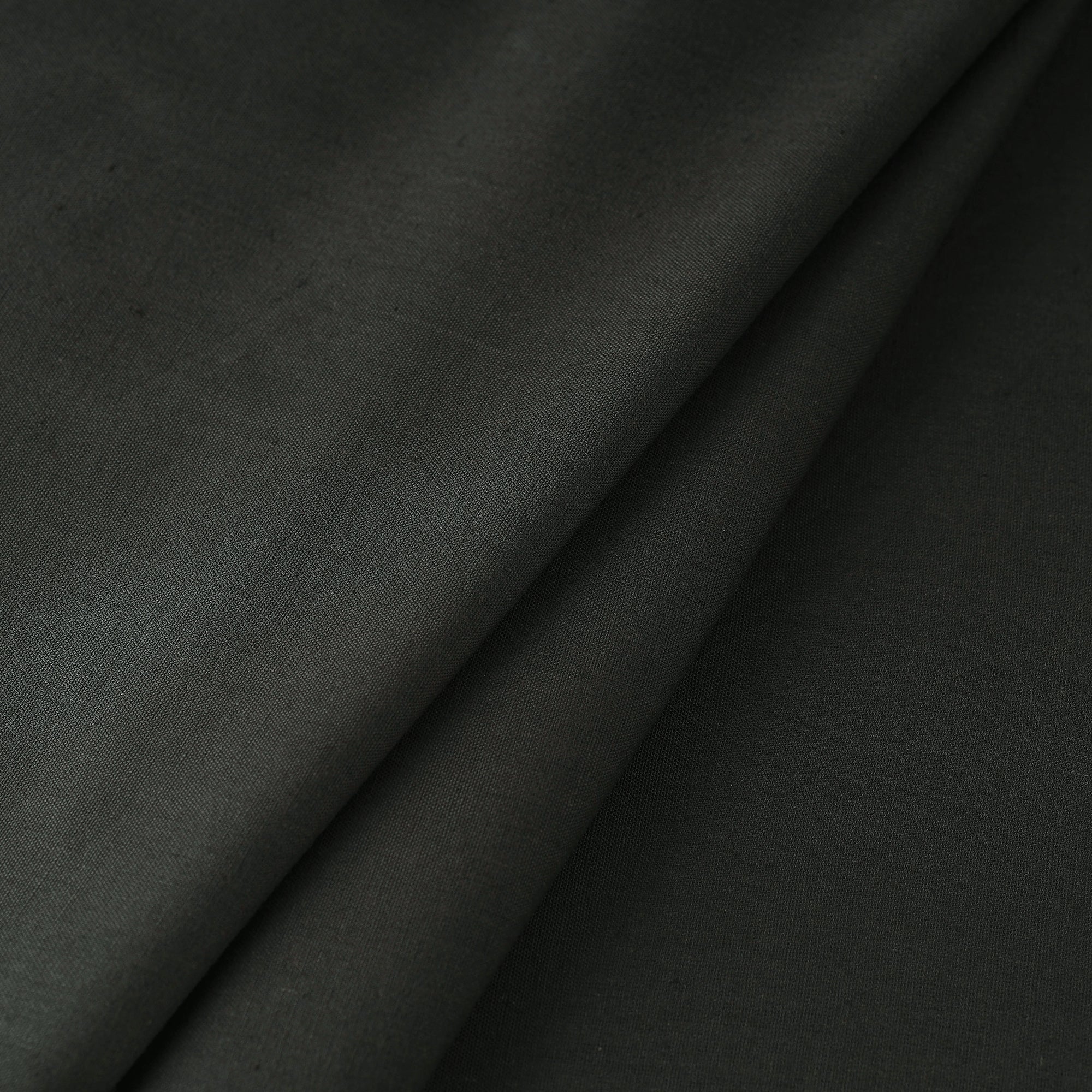 ITOKRI CRAFTS INITIATIVE Black - Prewashed Plain Dyed Cotton Fabric - view 3