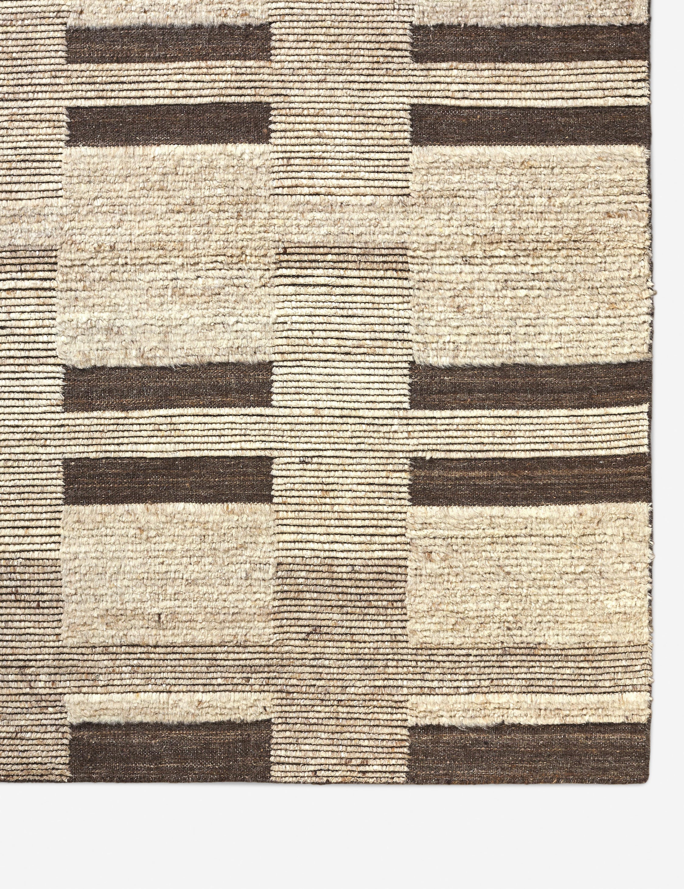 Lulu and Georgia Sedra Hand-Knotted Wool Rug – Brown and Beige - view 5