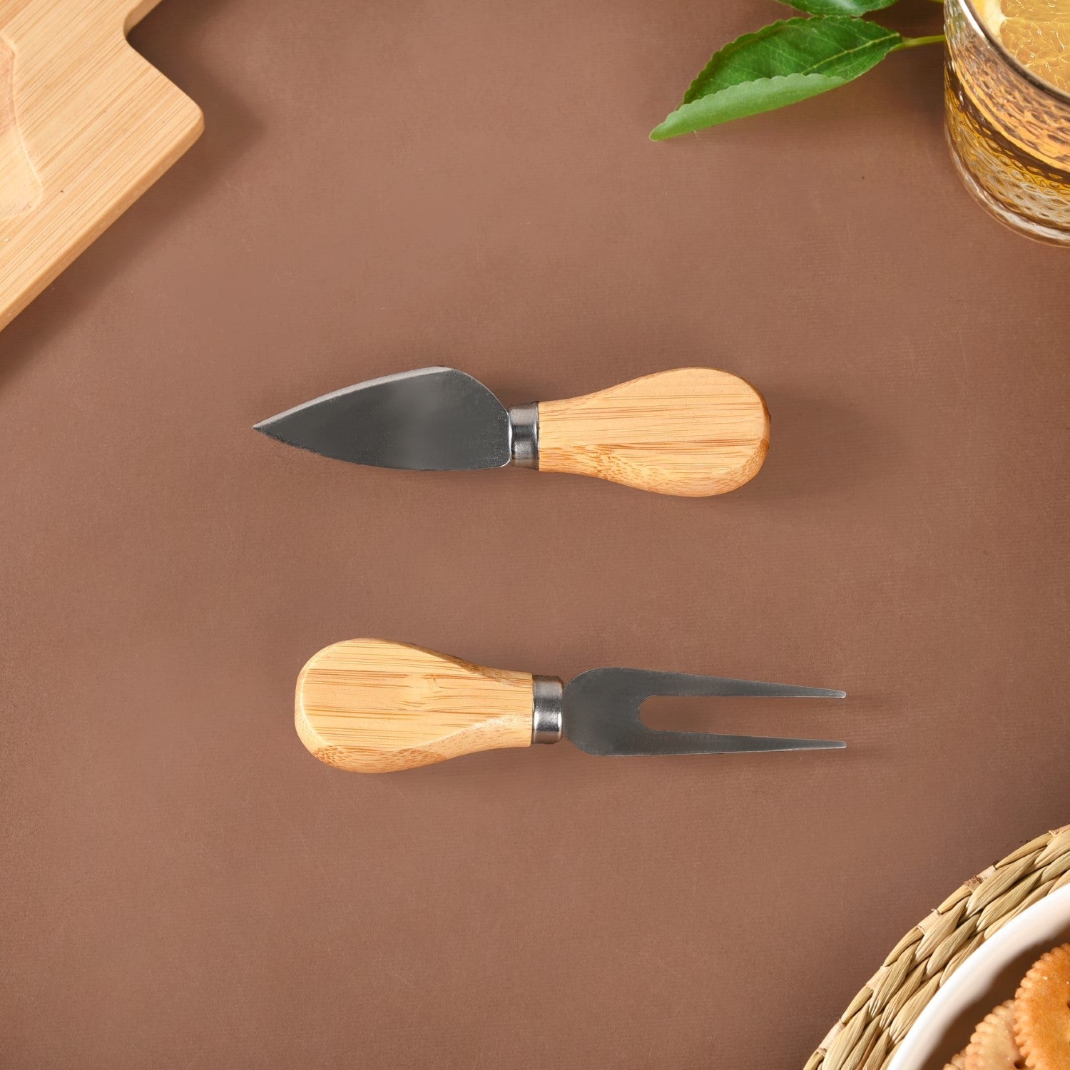 Nestasia Wooden Cheese Platter Set With Marble Board And Cheese Cutlery - view 7
