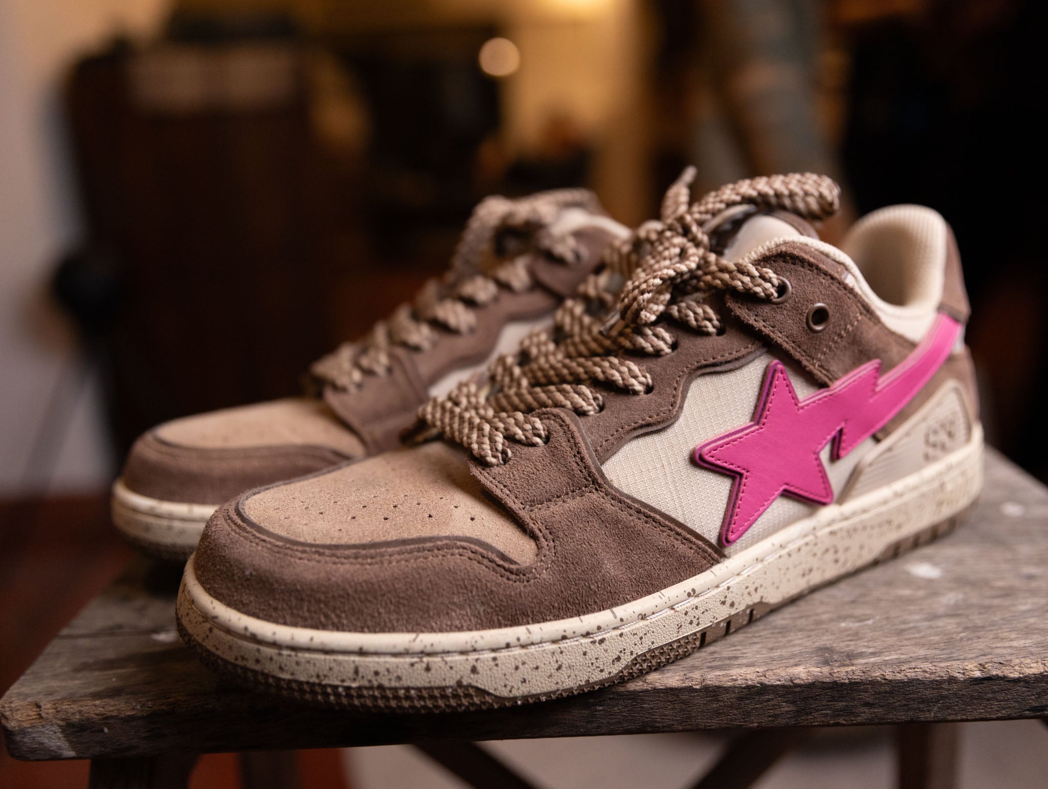 AAPE BY BATHING APE A Bathing Ape Bape SK8 Sta #6 Brown Pink - view 2