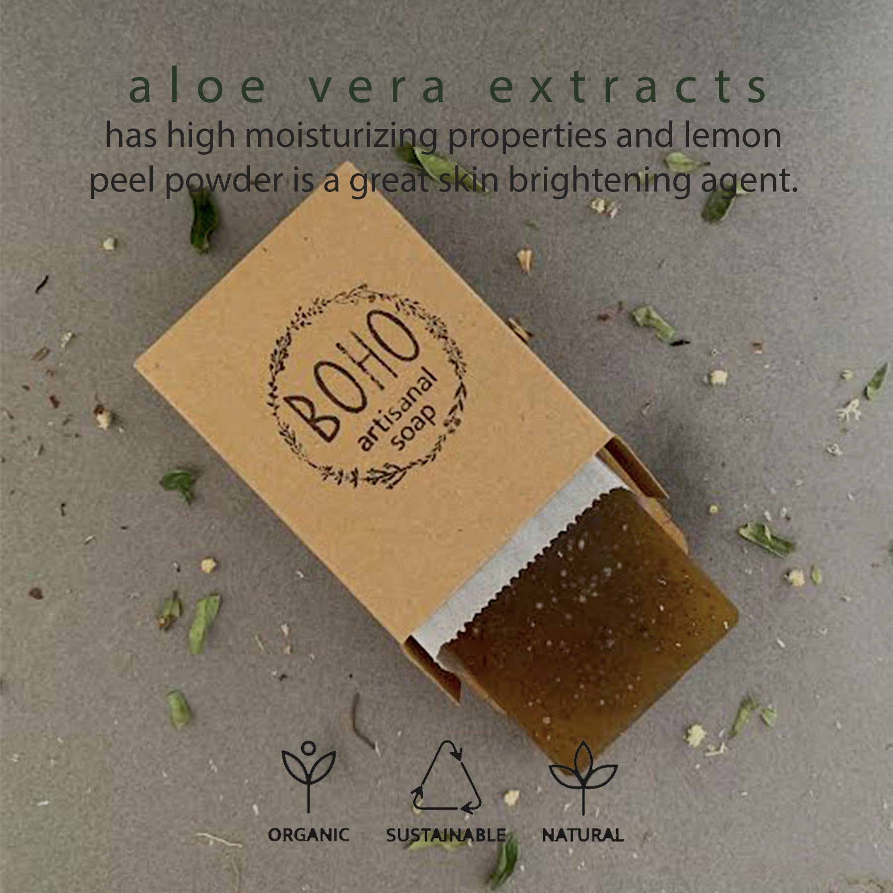 BOHO ARTISANAL SOAPS Aloevera - Handmade Boho Artisanal Soap - view 2
