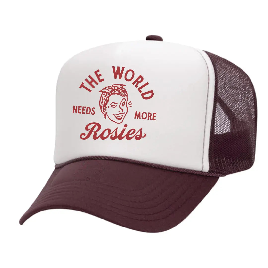 Radial Rosie Foam Trucker Hat – Maroon White